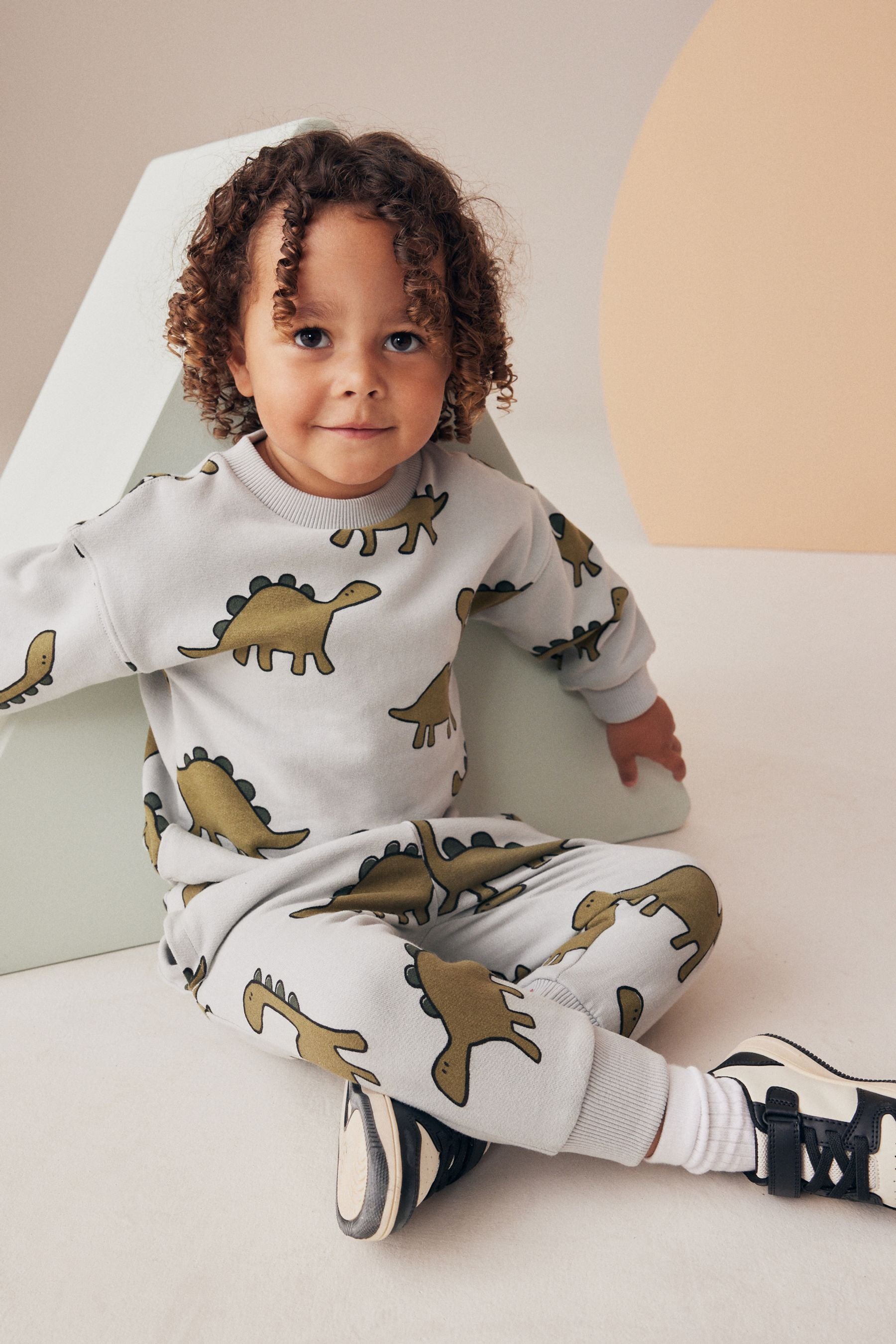 Mineral Blue Dinosaurs All Over Print Character Sweatshirt and Joggers Set (3mths-7yrs)