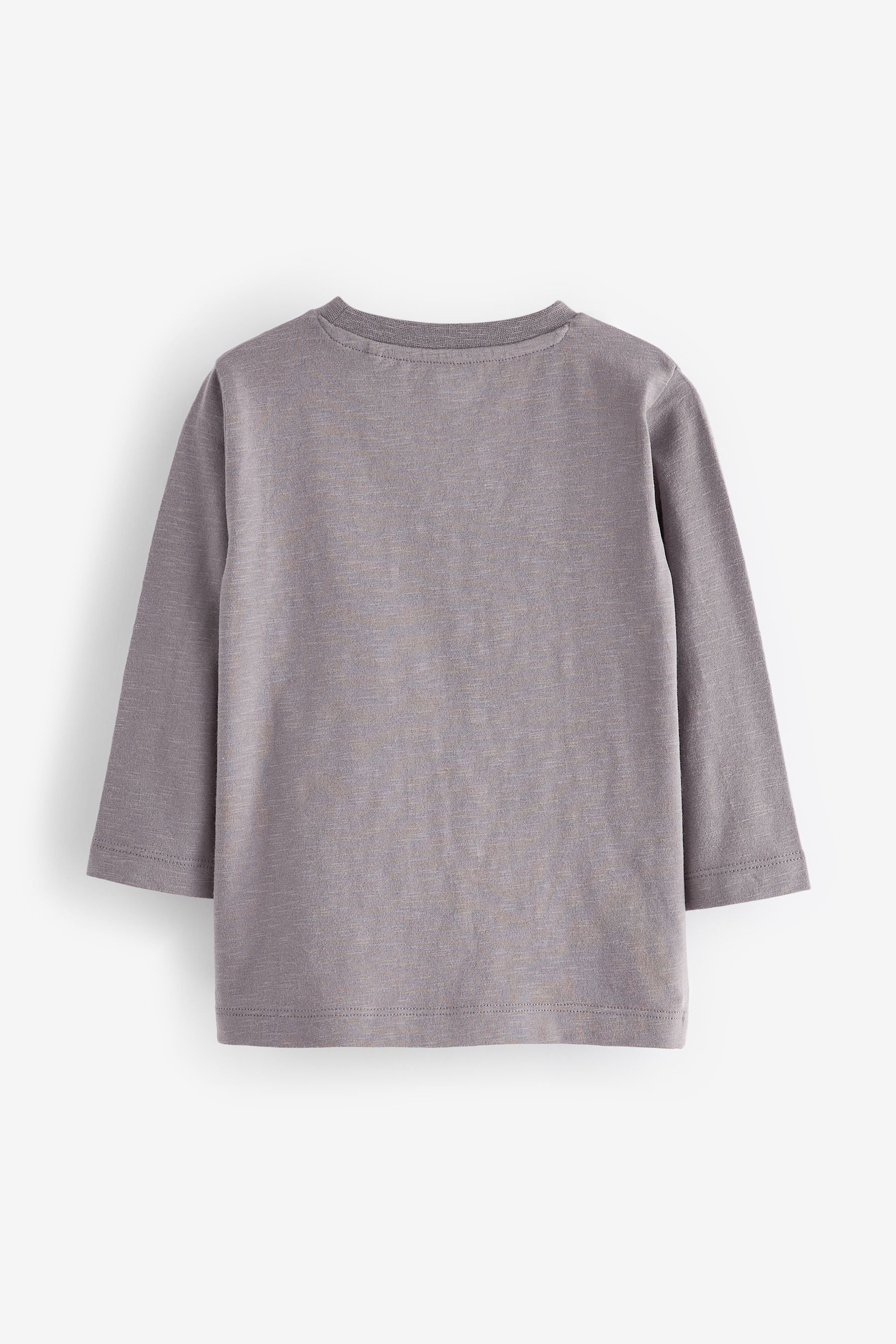 Grey Bear Long Sleeve Semi Plain T-Shirt (3mths-7yrs)