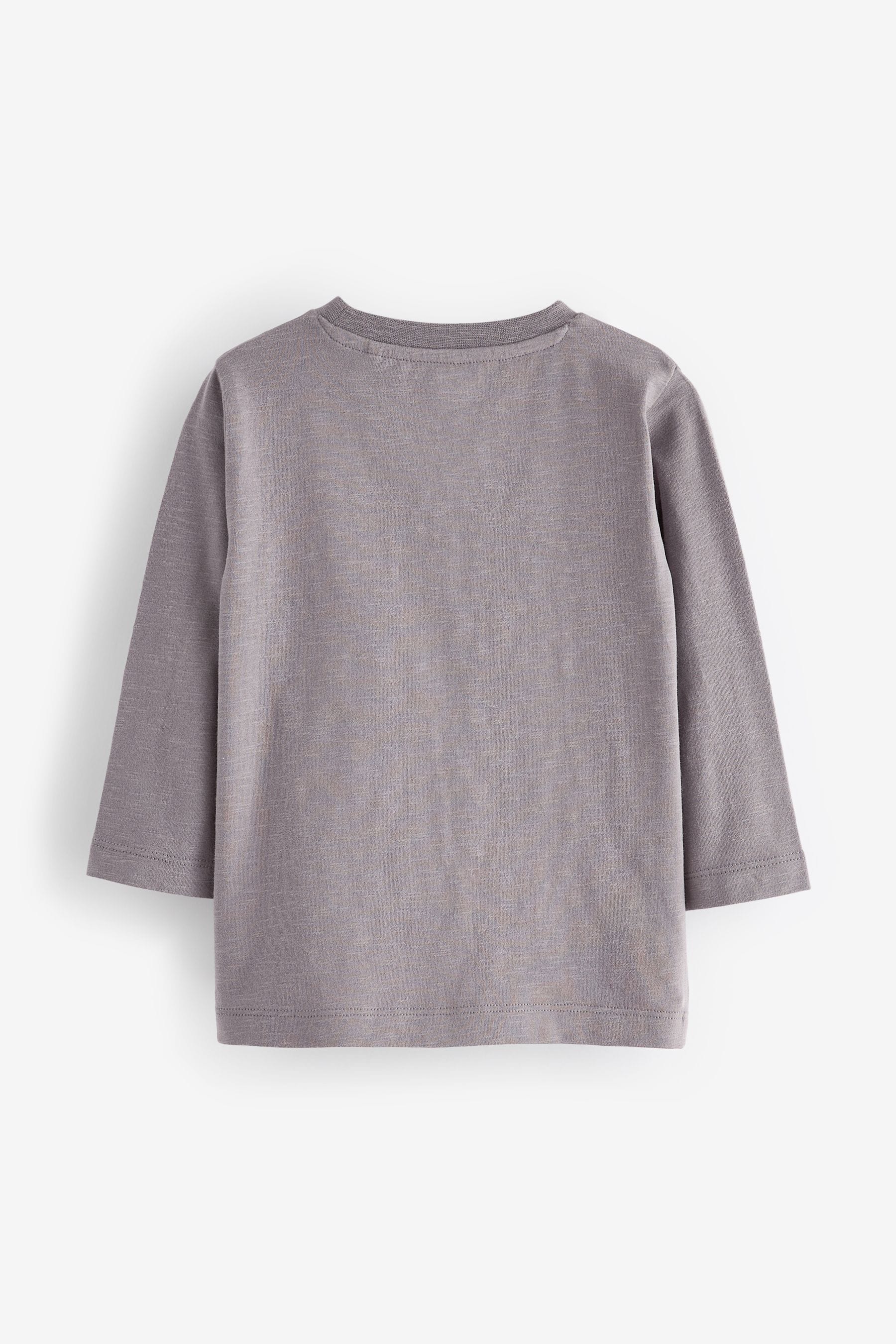 Grey Bear 100% Cotton Long Sleeves Semi Plain T-Shirt (3mths-7yrs)