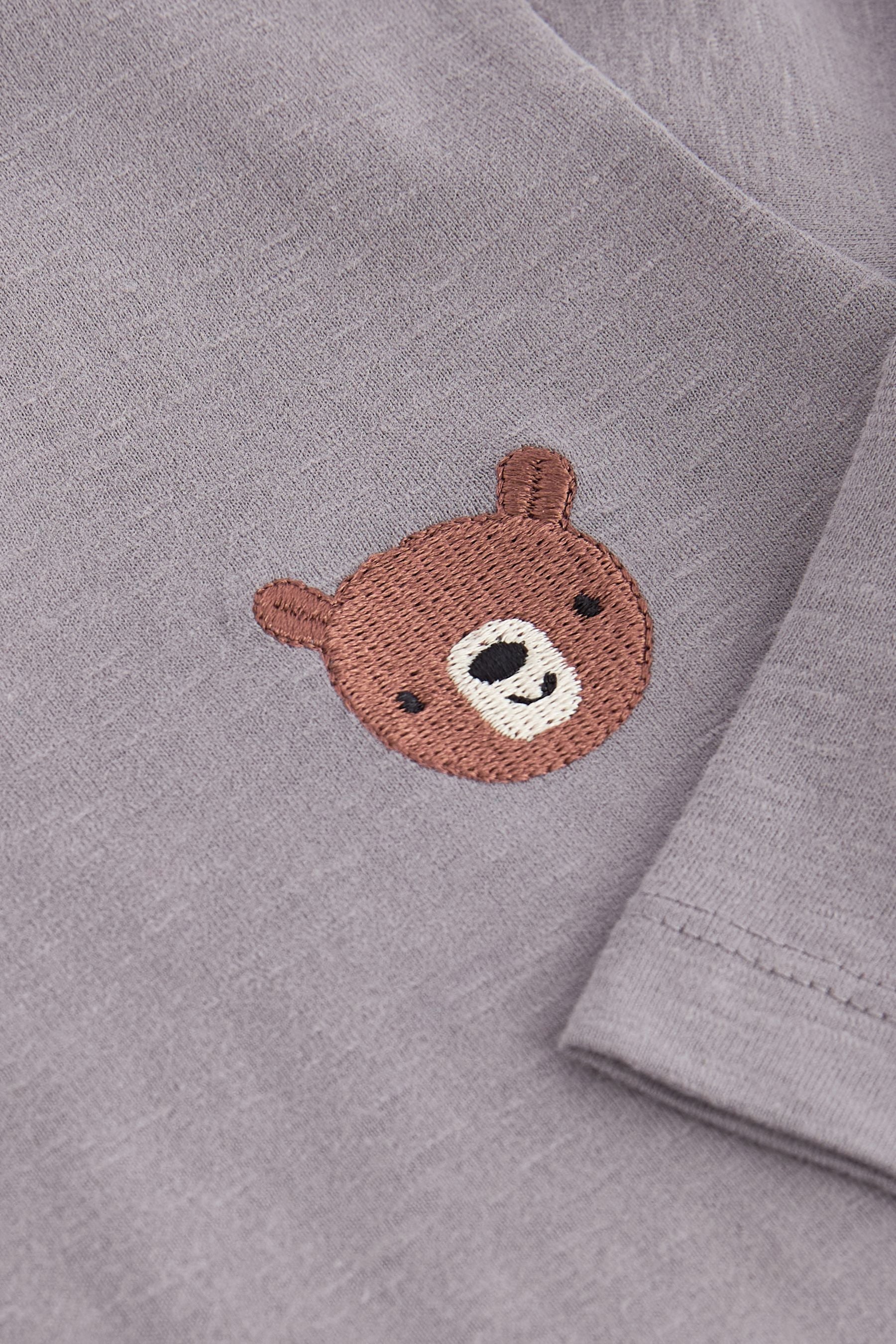 Grey Bear Long Sleeve Semi Plain T-Shirt (3mths-7yrs)