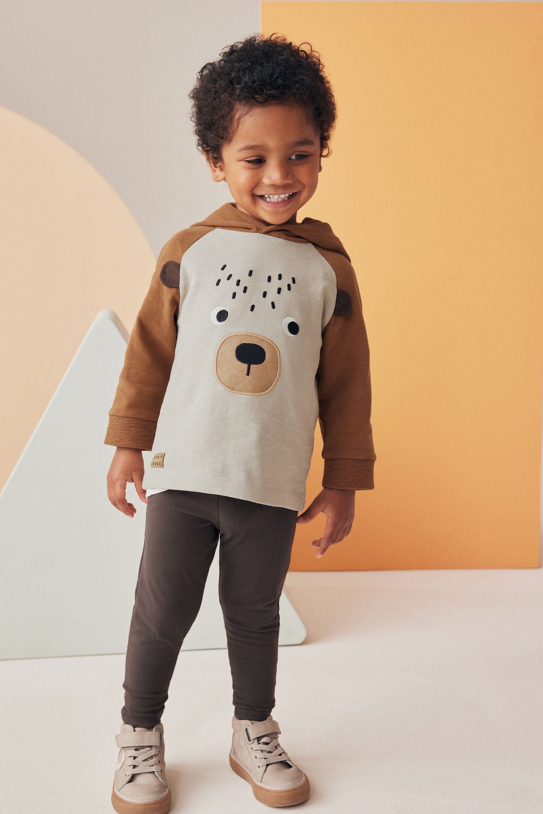 Brown Bear Long Sleeve Hoodie and Leggings Set (3mths-7yrs)