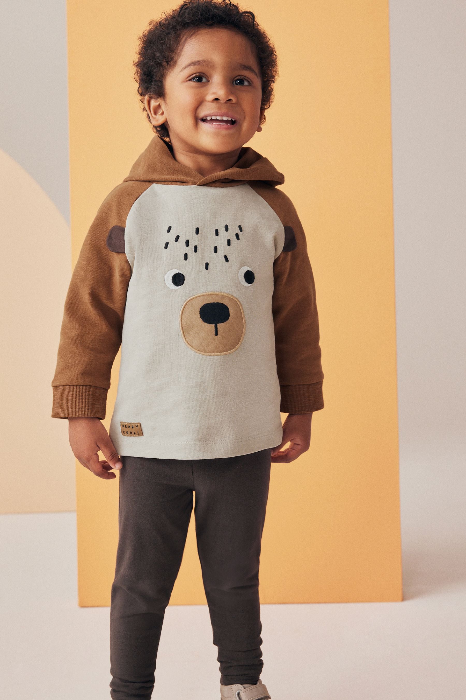 Brown Bear Long Sleeve Hoodie and Leggings Set (3mths-7yrs)