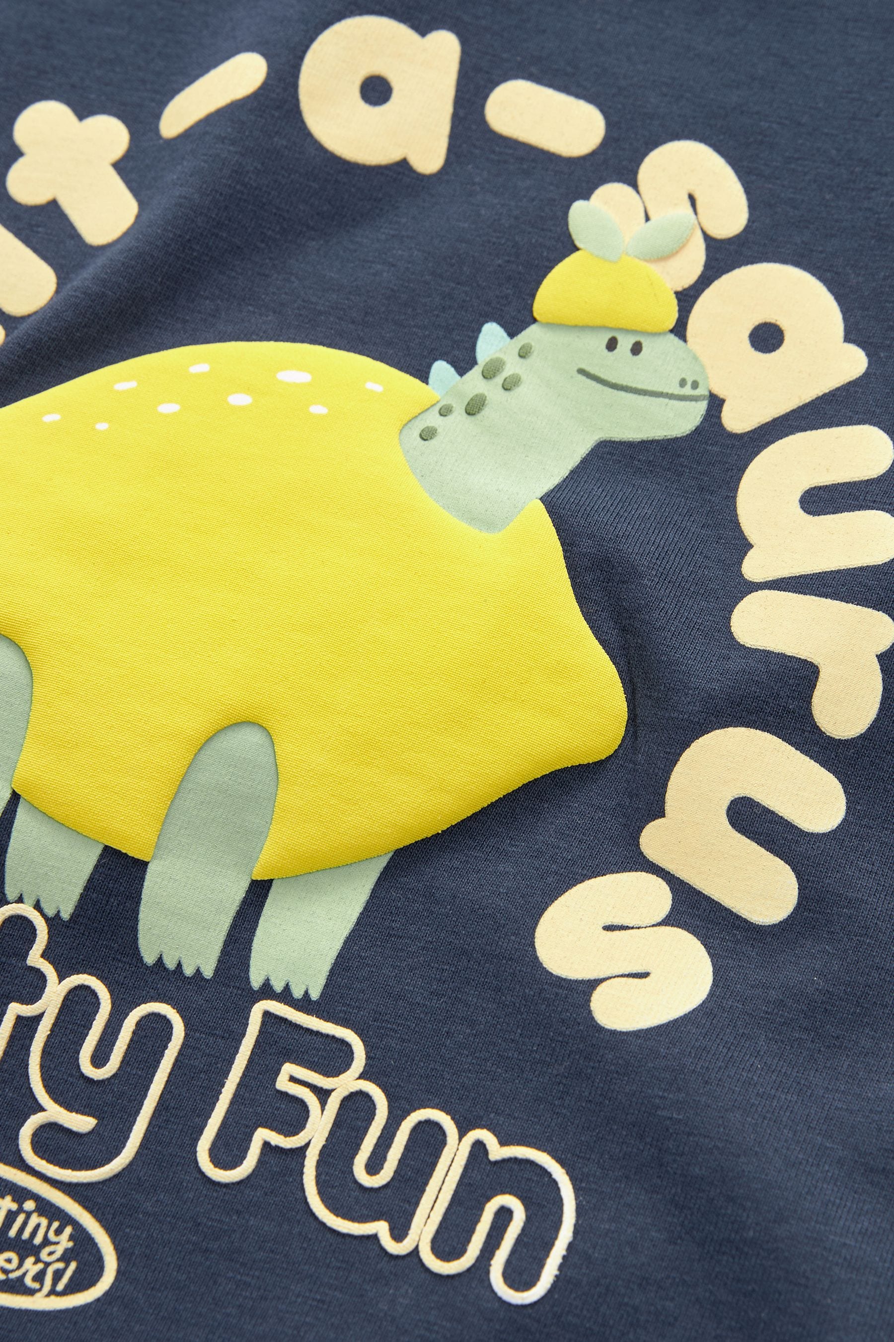 Navy Lemon Dino Short Sleeve Character T-Shirt (3mths-7yrs)