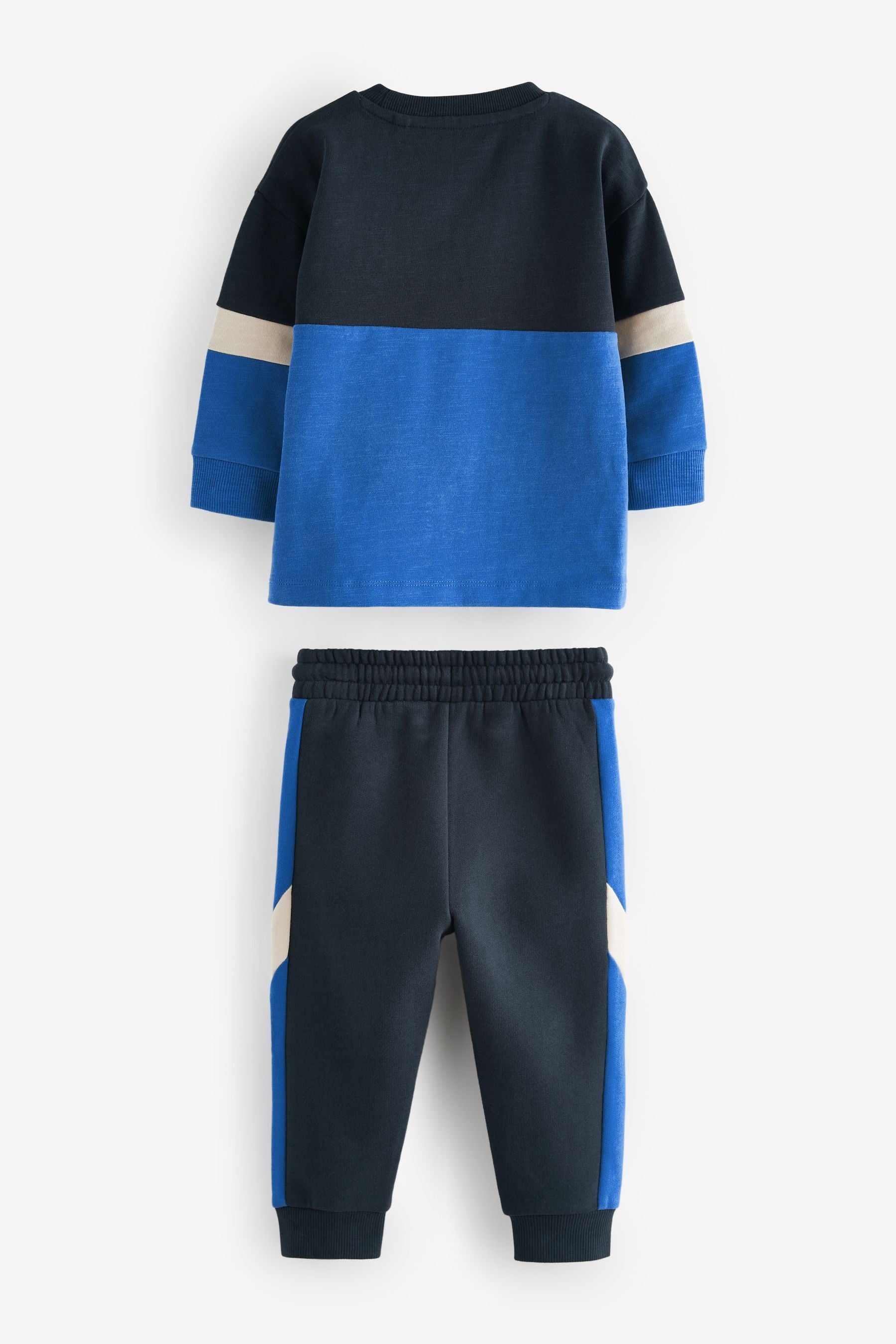 Blue Long Sleeve Soft Touch T-Shirt and Joggers Set (3mths-7yrs)