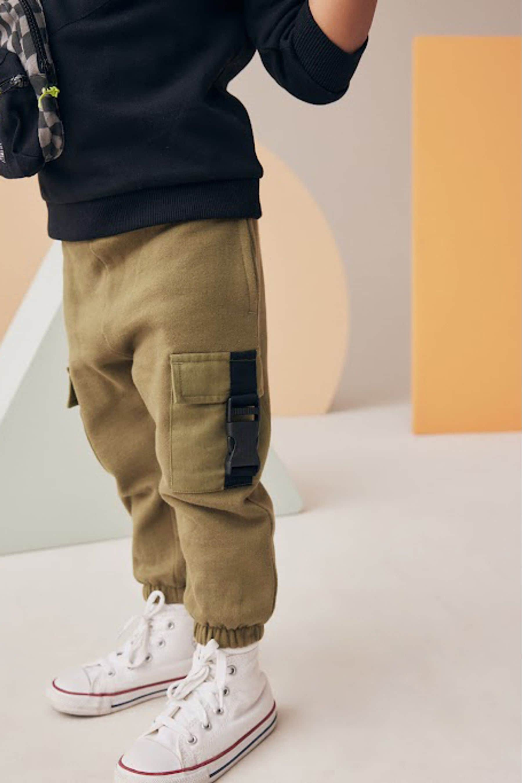 Black/Green Utility Bumbag Crew Neck Sweatshirt and Joggers Set (3mths-7yrs)