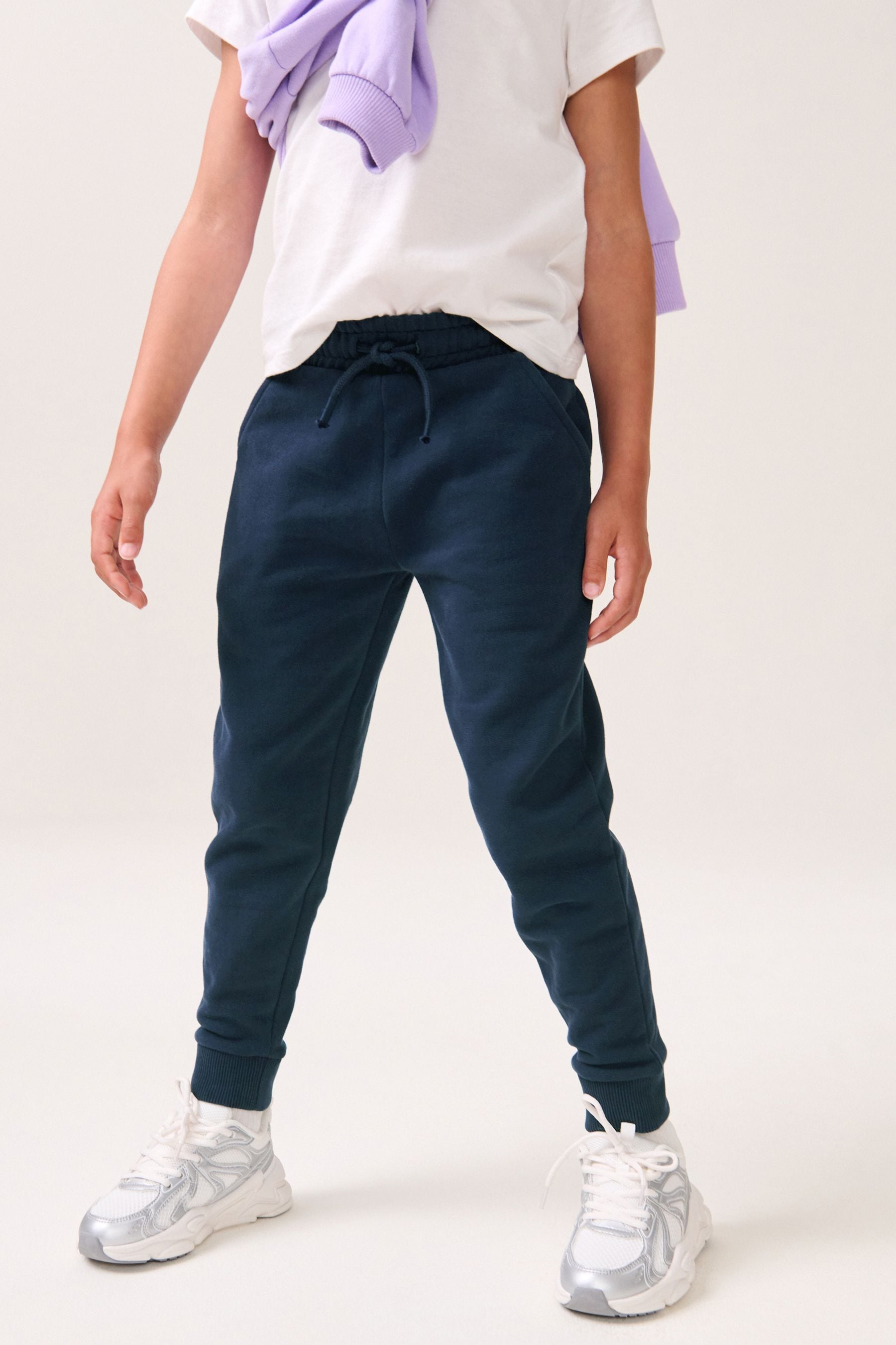 Navy Fleece Lined Joggers (3-16yrs)