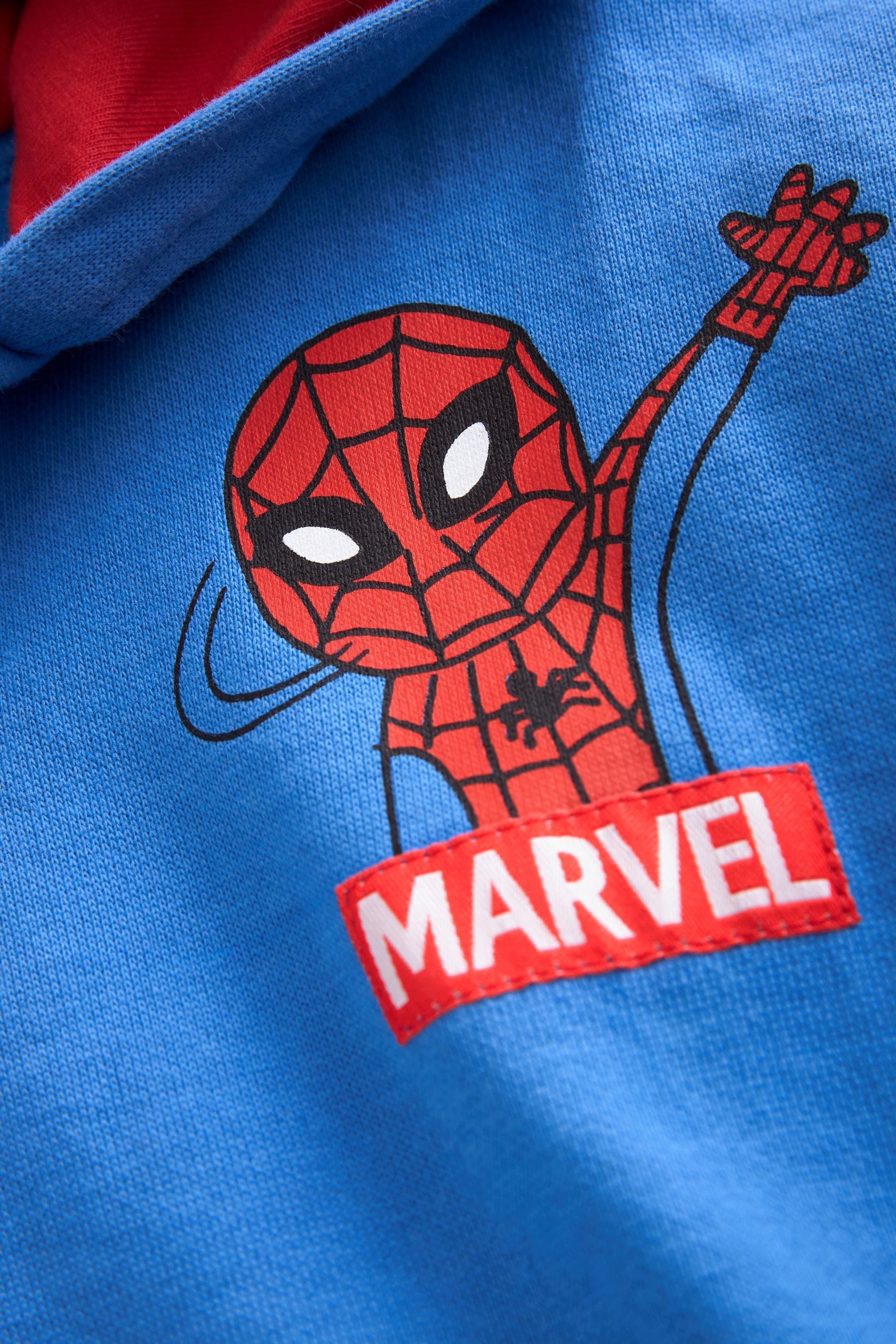 Blue/Red Spider-Man Zip Through 100% Cotton Hoodie (3mths-8yrs)