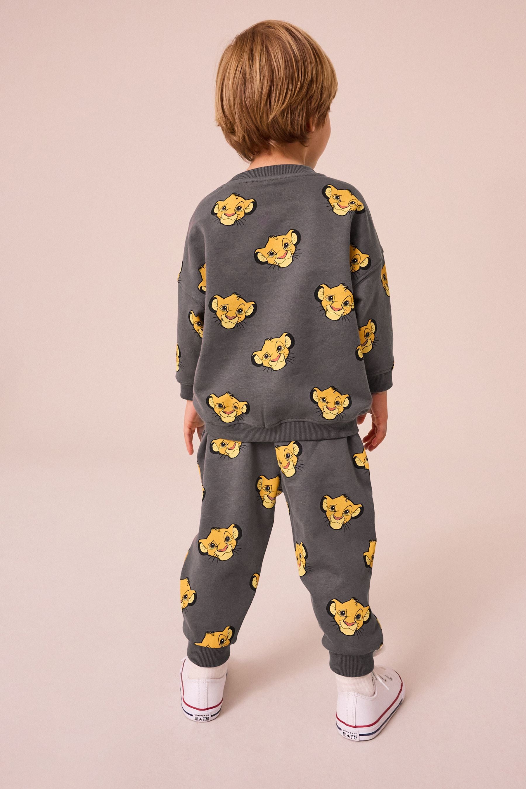 Charcoal Grey Lion King 100% Cotton Sweatshirt and Joggers Set (6mths-8yrs)