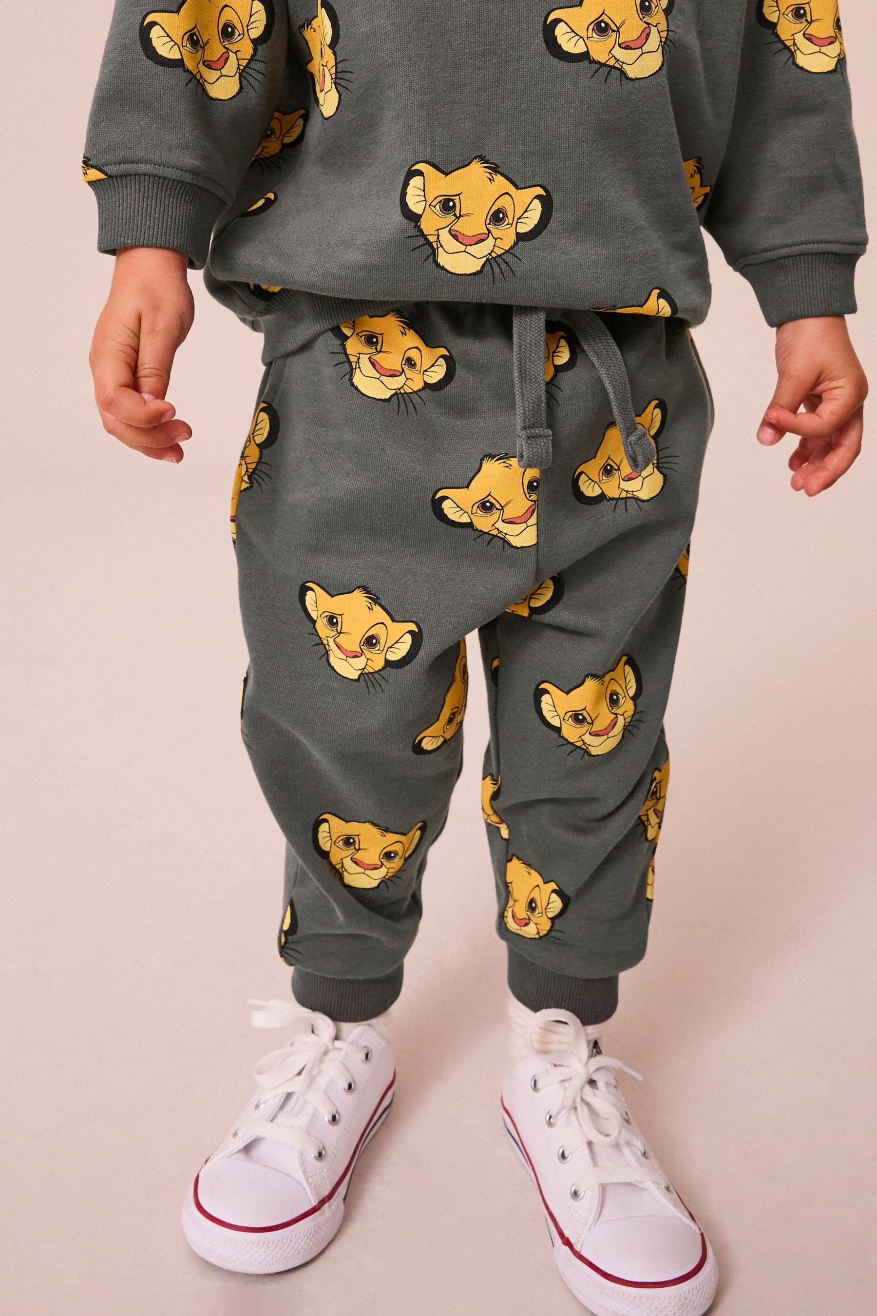 Charcoal Grey Lion King 100% Cotton Sweatshirt and Joggers Set (6mths-8yrs)