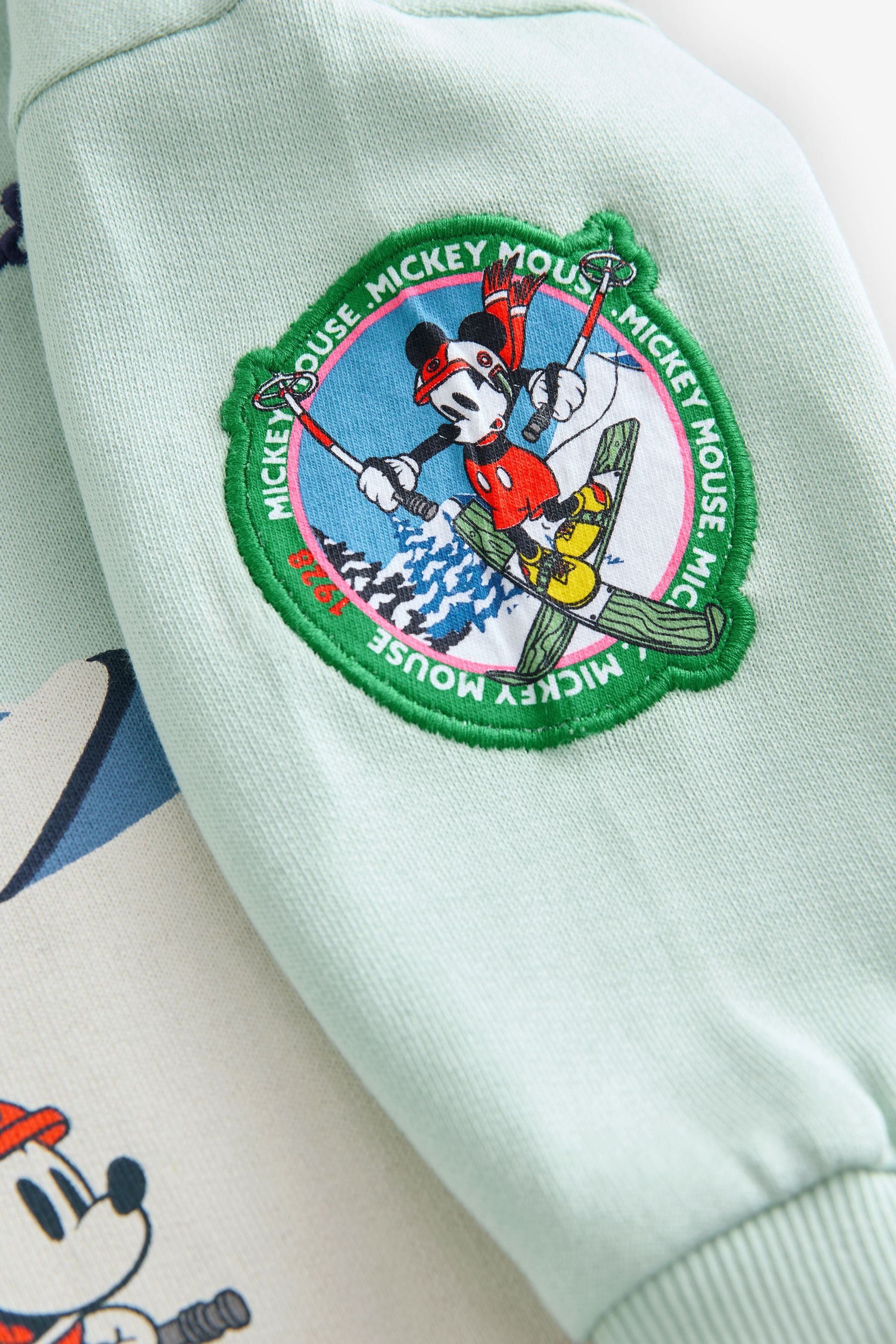 Blue Skiing Mickey Mouse Crew Neck Sweatshirt (3mths-8yrs)