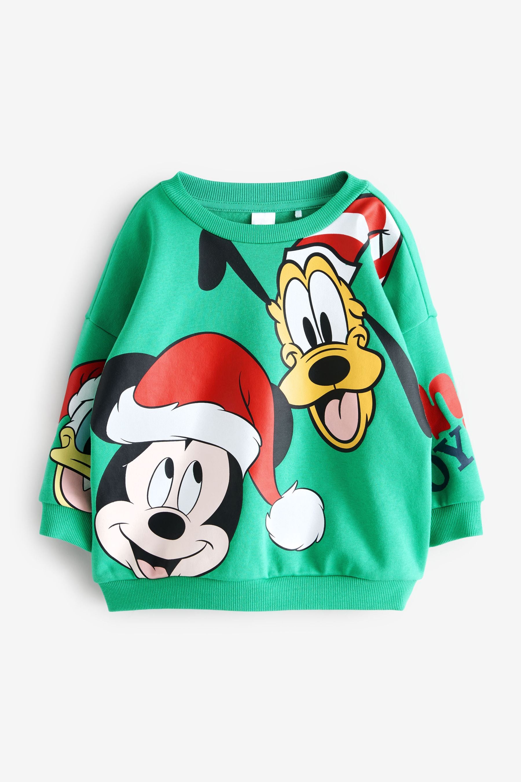 Green Christmas Mickey Mouse Crew Neck Sweatshirt (3mths-8yrs)