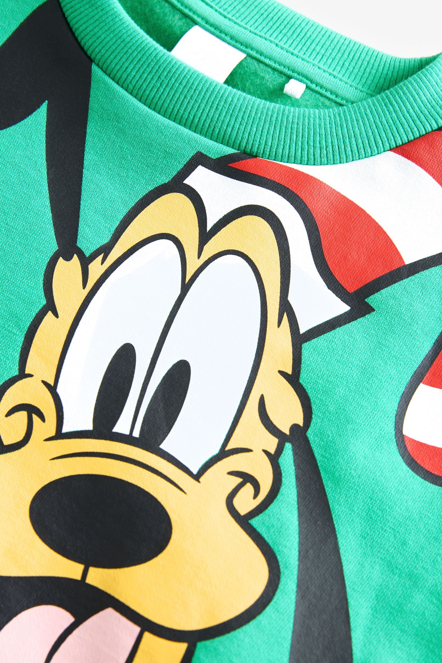 Green Christmas Mickey Mouse Crew Neck Sweatshirt (3mths-8yrs)