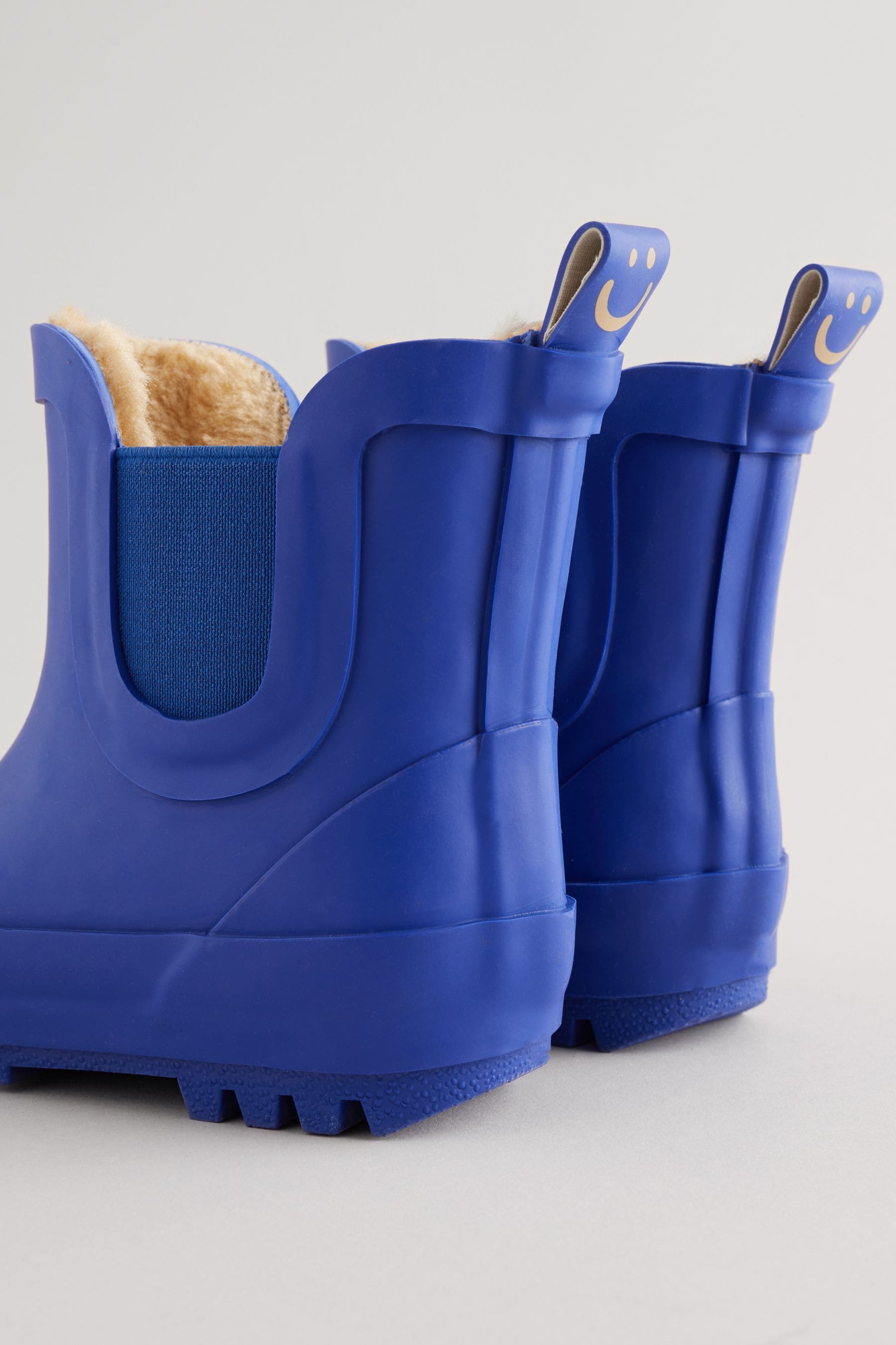 Blue Warm Lined Ankle Wellies