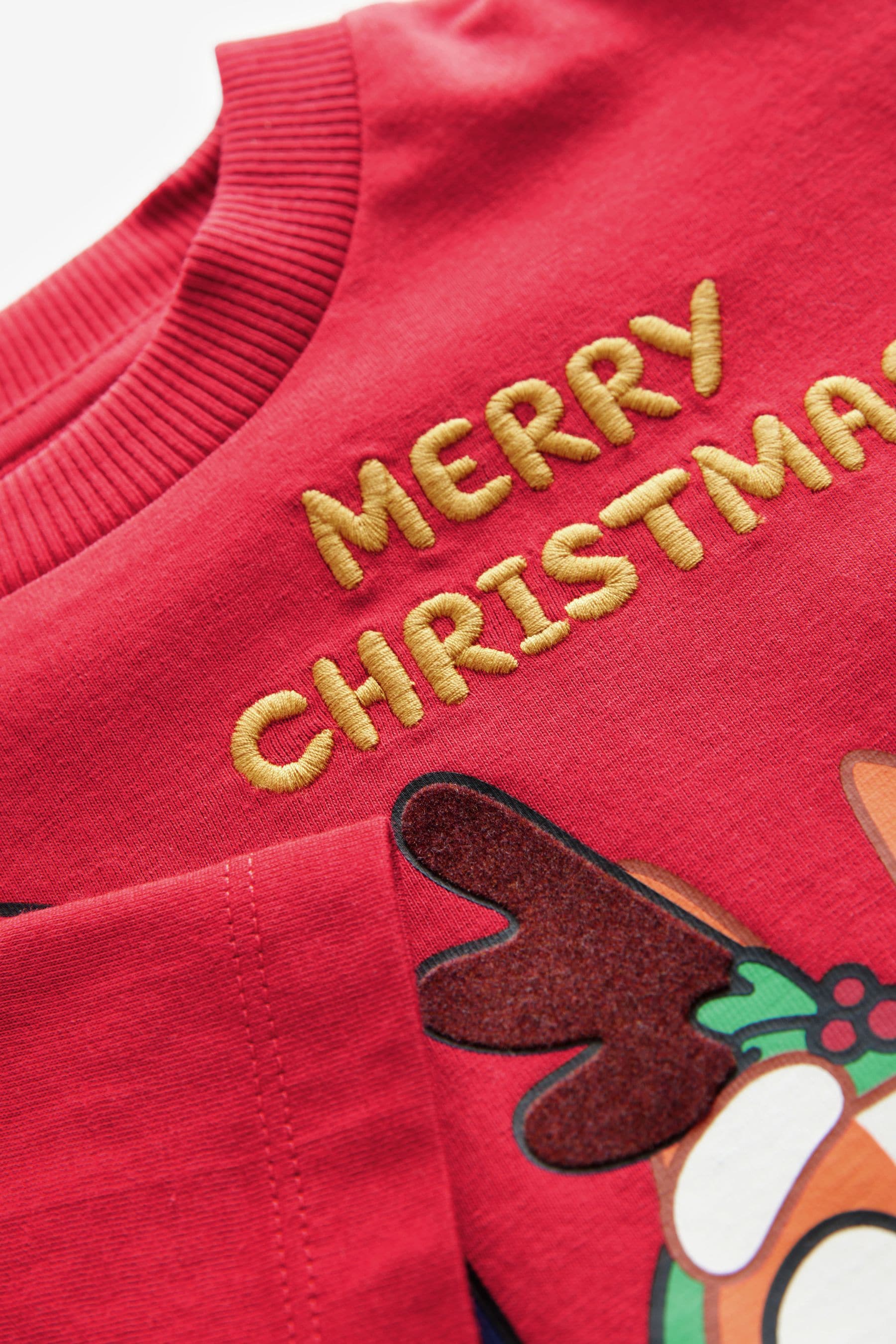 Red Bluey Long Sleeve Christmas T-Shirt (6mths-8yrs)