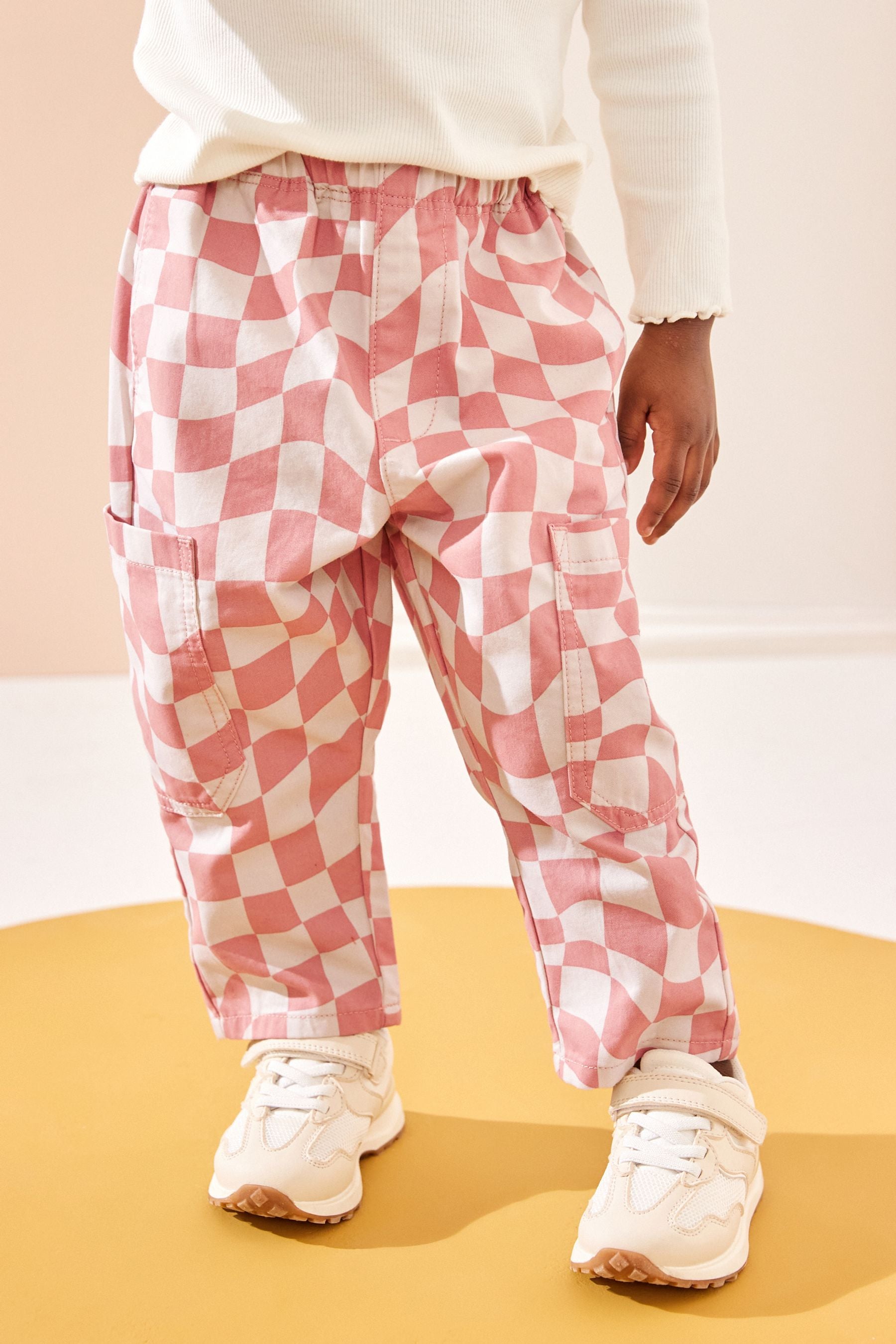 Pink/Cream Checkerboard Trousers (3mths-7yrs)