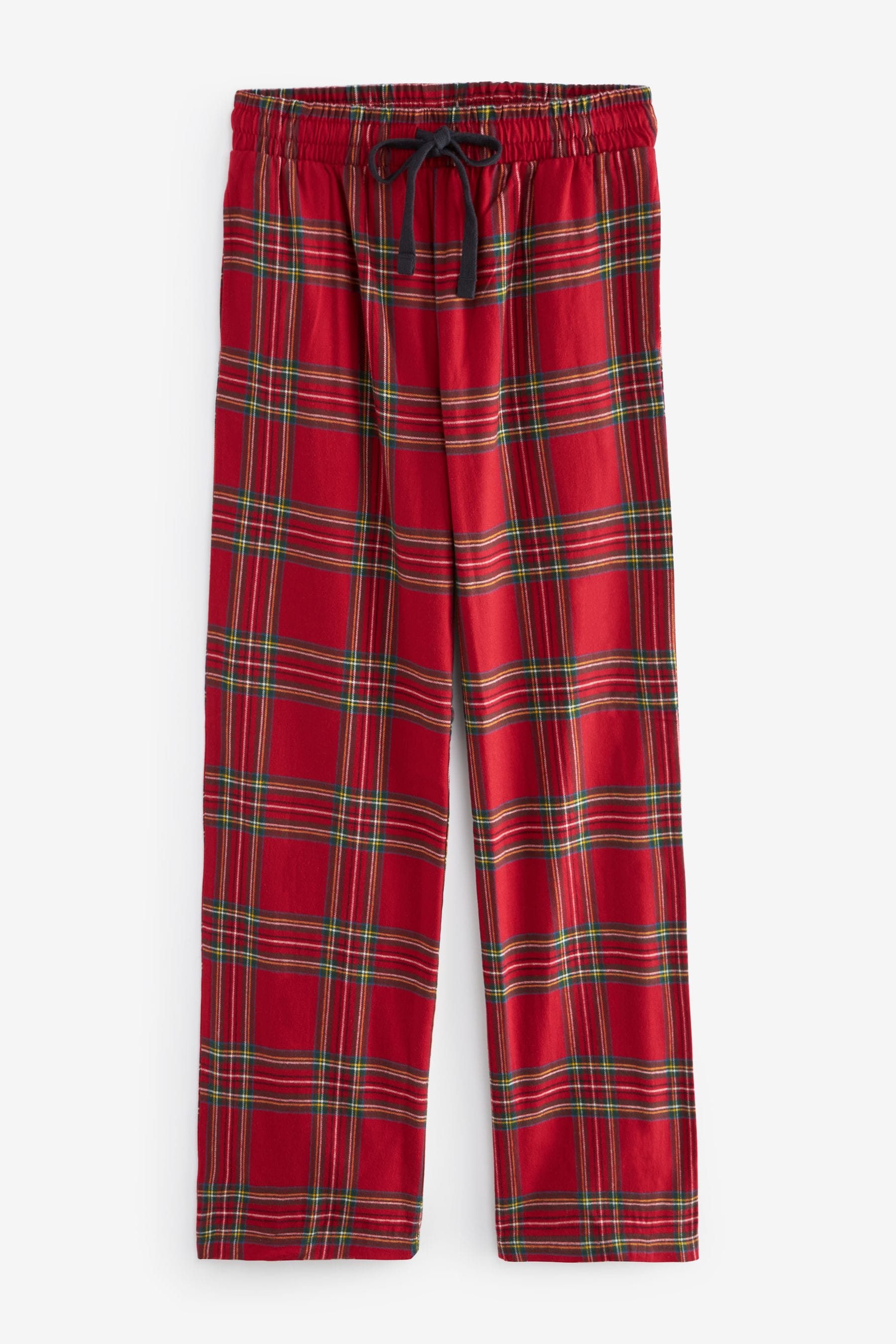 Red Check Matching Family Womens Christmas Flannel 100% Cotton Pyjamas