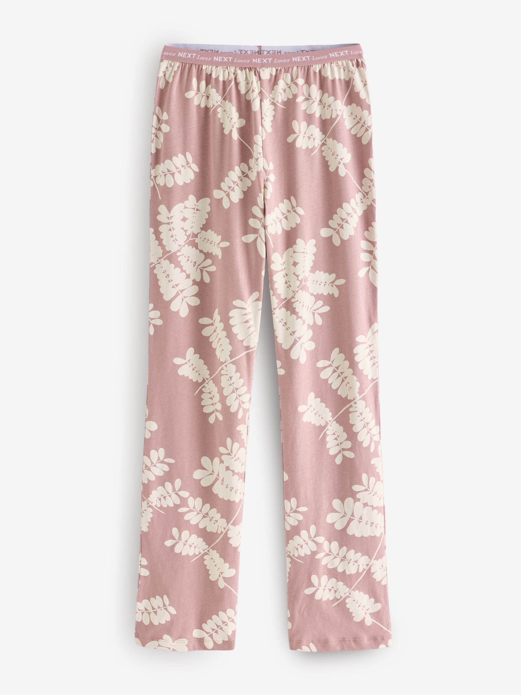 Pink Leaf 100% Cotton Long Sleeve Pyjamas