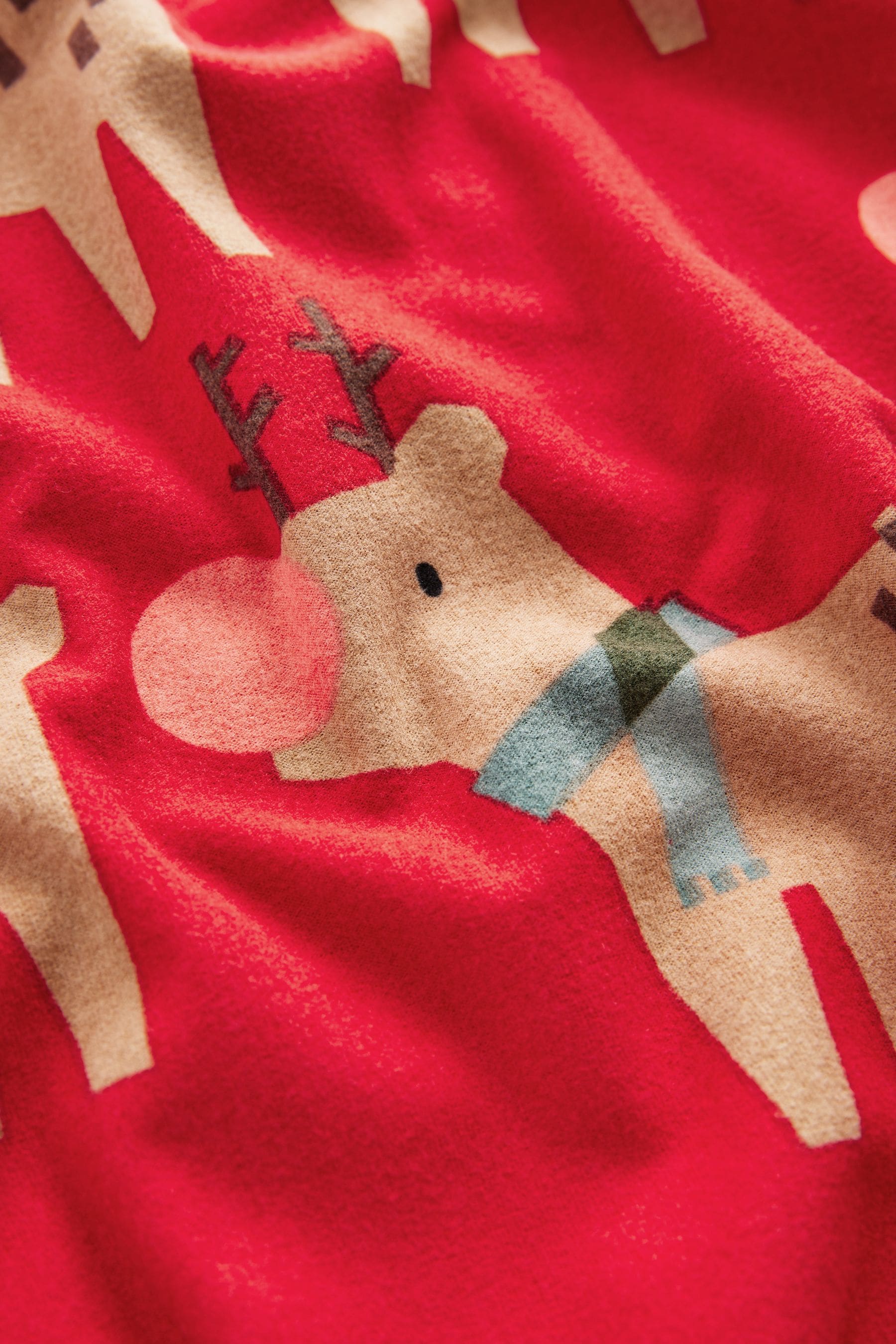 Red Matching Family Womens Christmas Reindeer Pyjamas