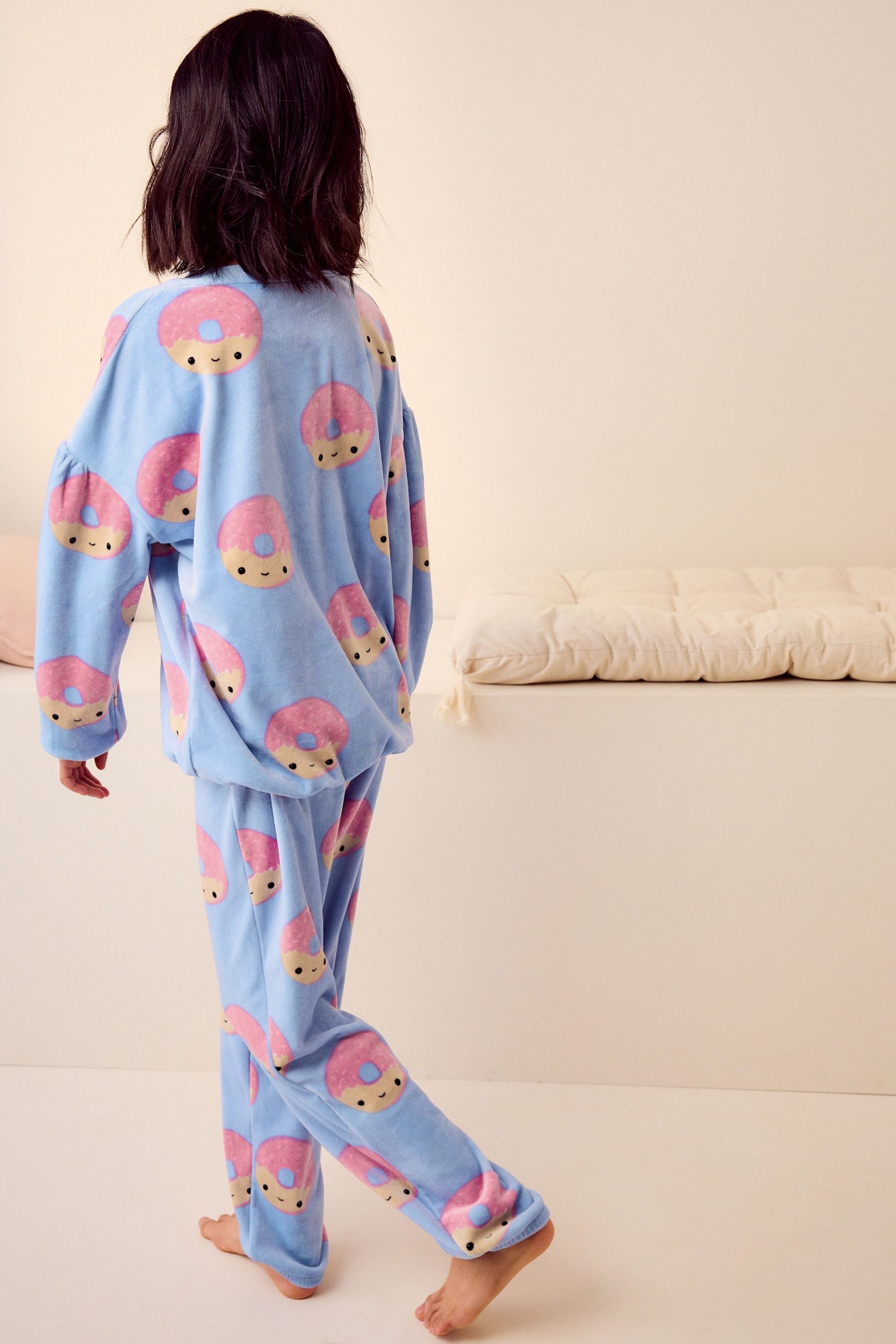 Donut Print Cosy Fleece Pyjamas (3-16yrs)