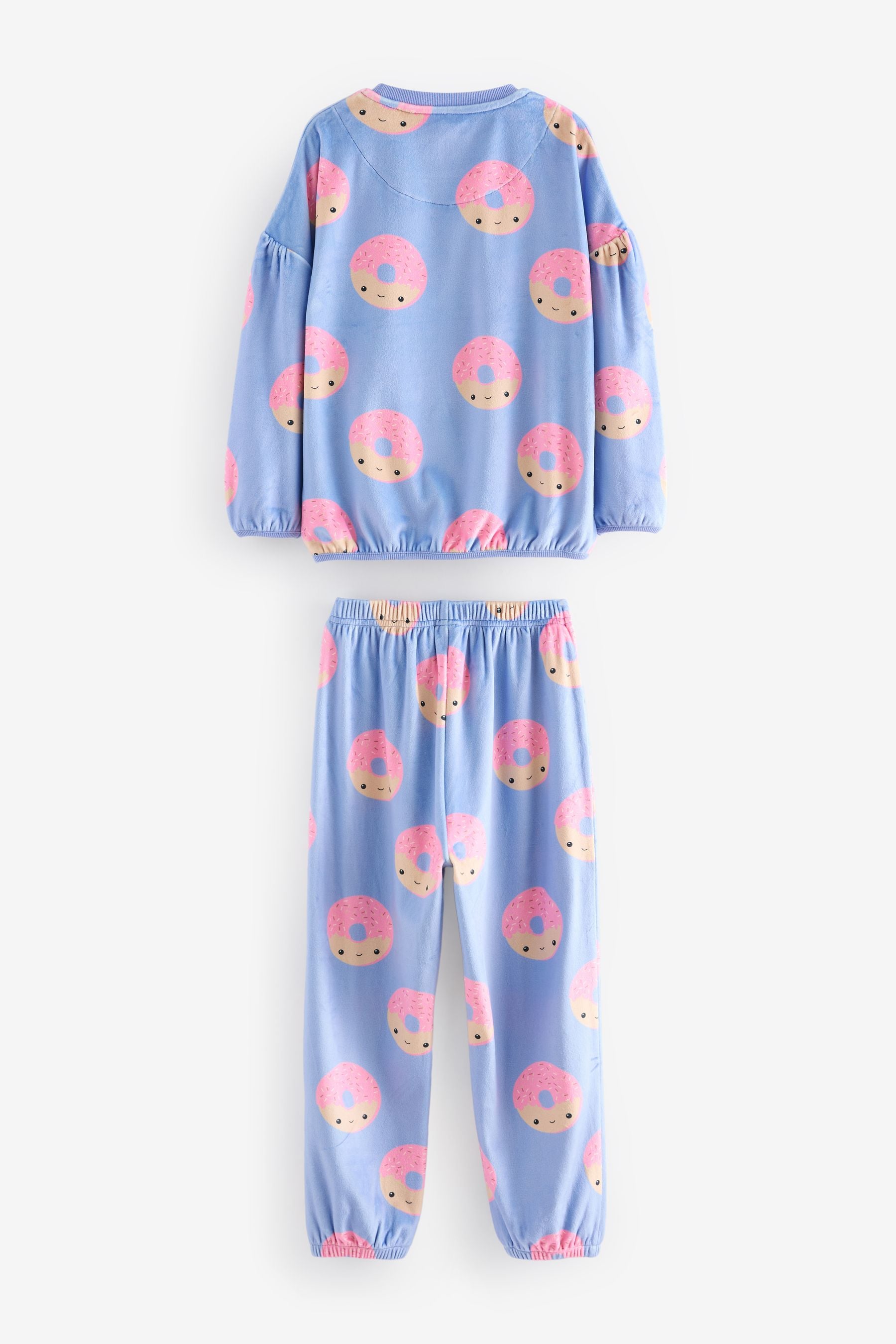 Donut Print Cosy Fleece Pyjamas (3-16yrs)