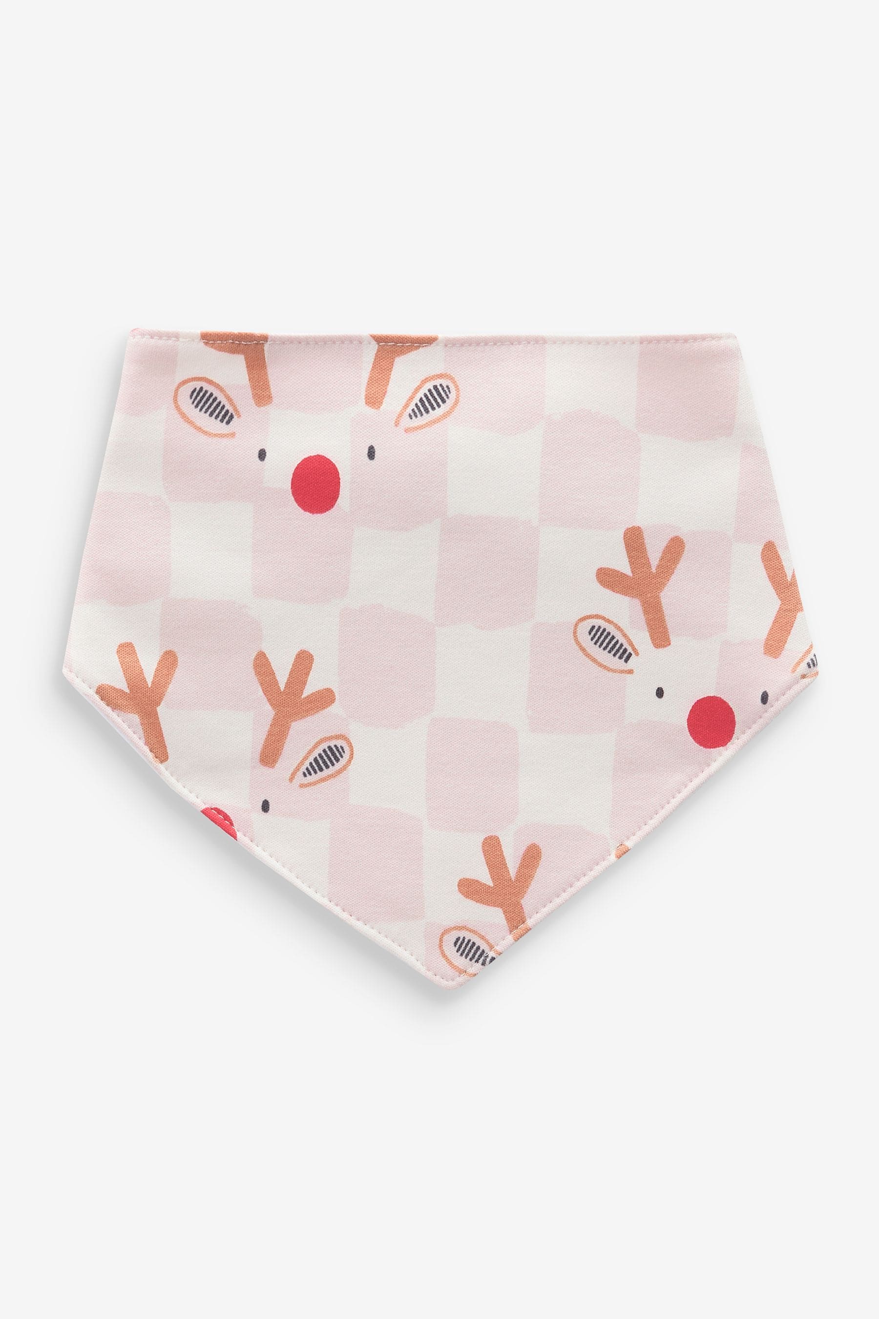 Red Baby 100% Cotton Christmas Bibs 3 Pack