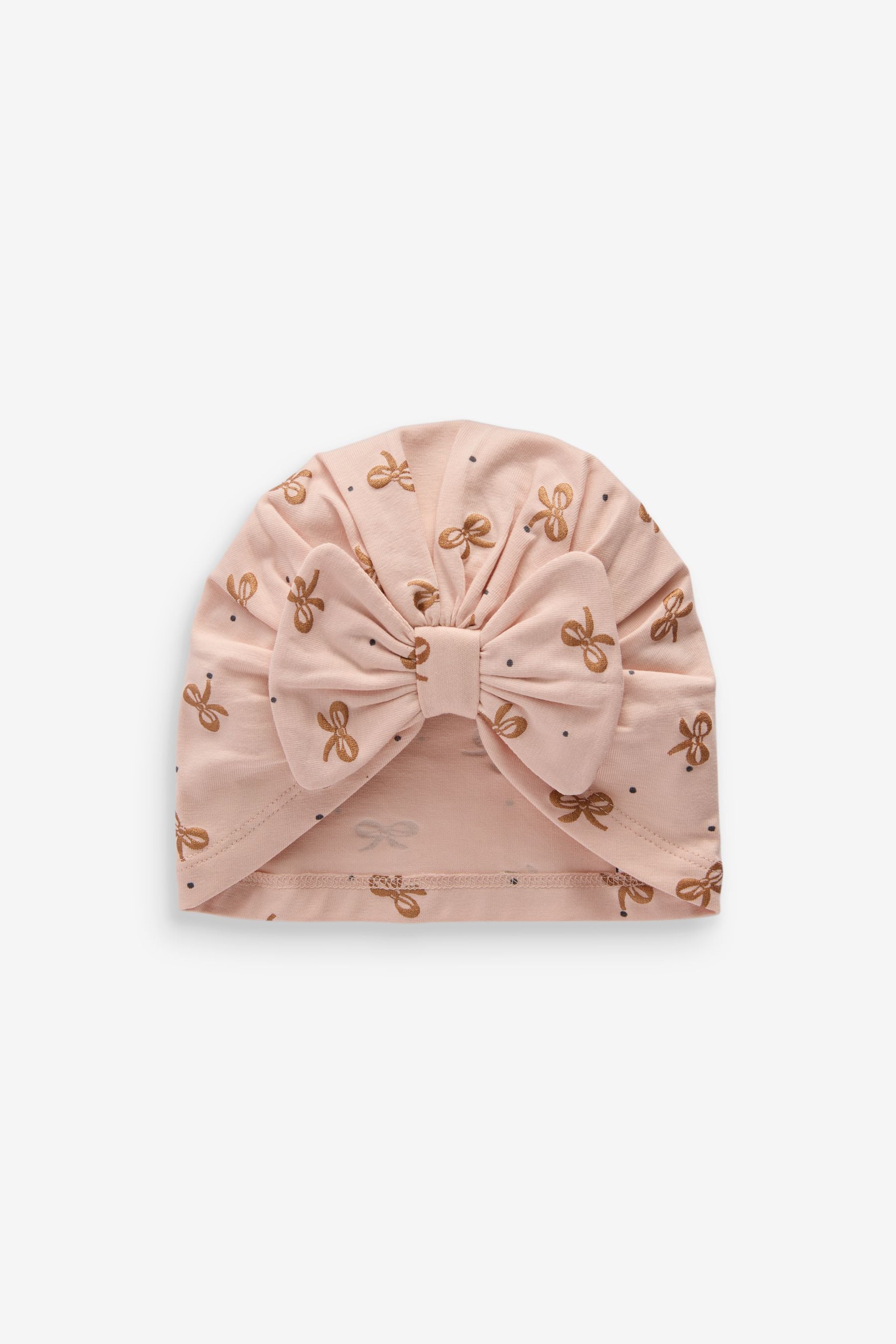 Pink Baby Bow Turban and Bib Set 4 Pack (0-18mths)