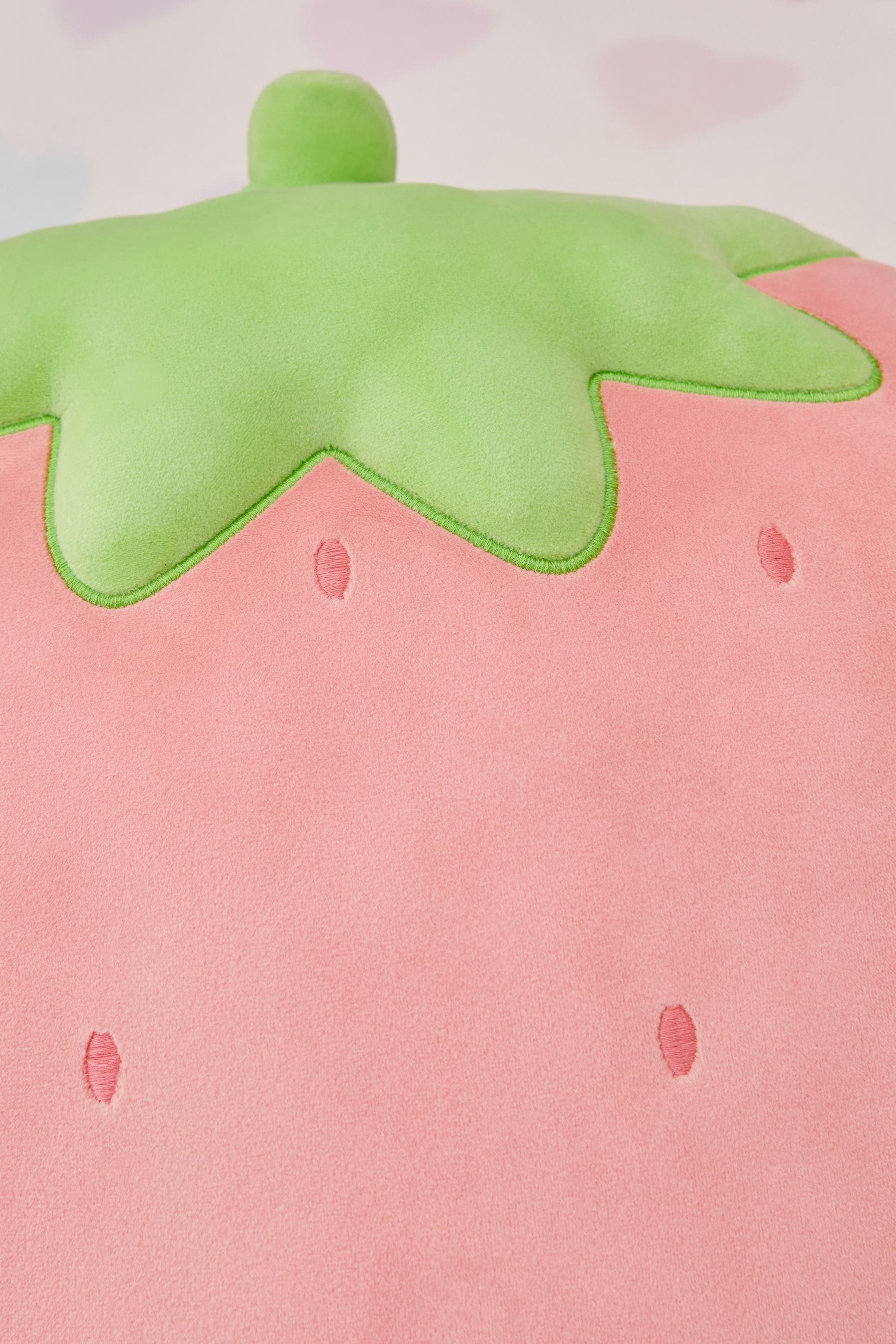 Pink Strawberry Extra Large Super Soft Squidge Toy Cushion