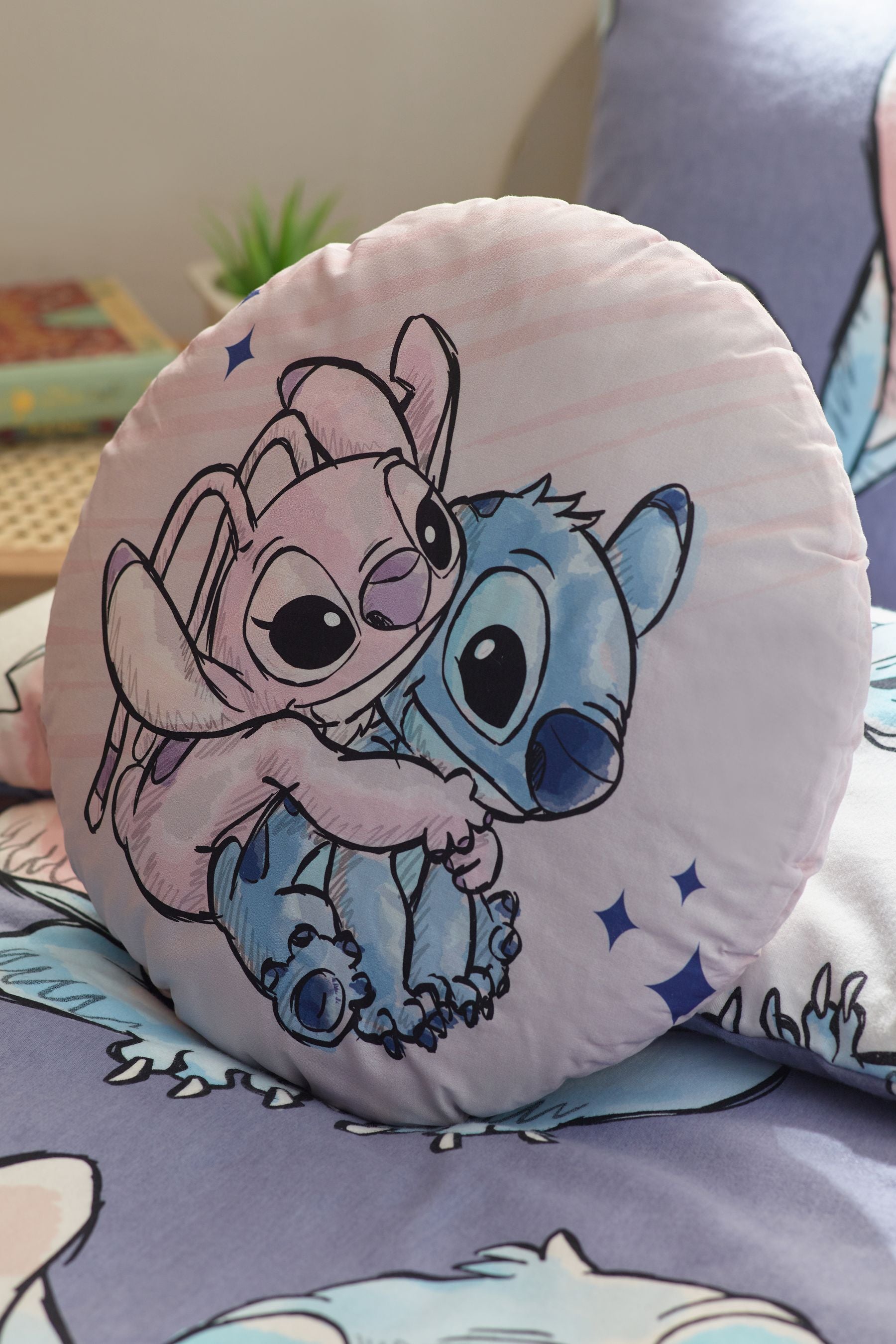 Pink Disney Lilo & Stitch Cushion