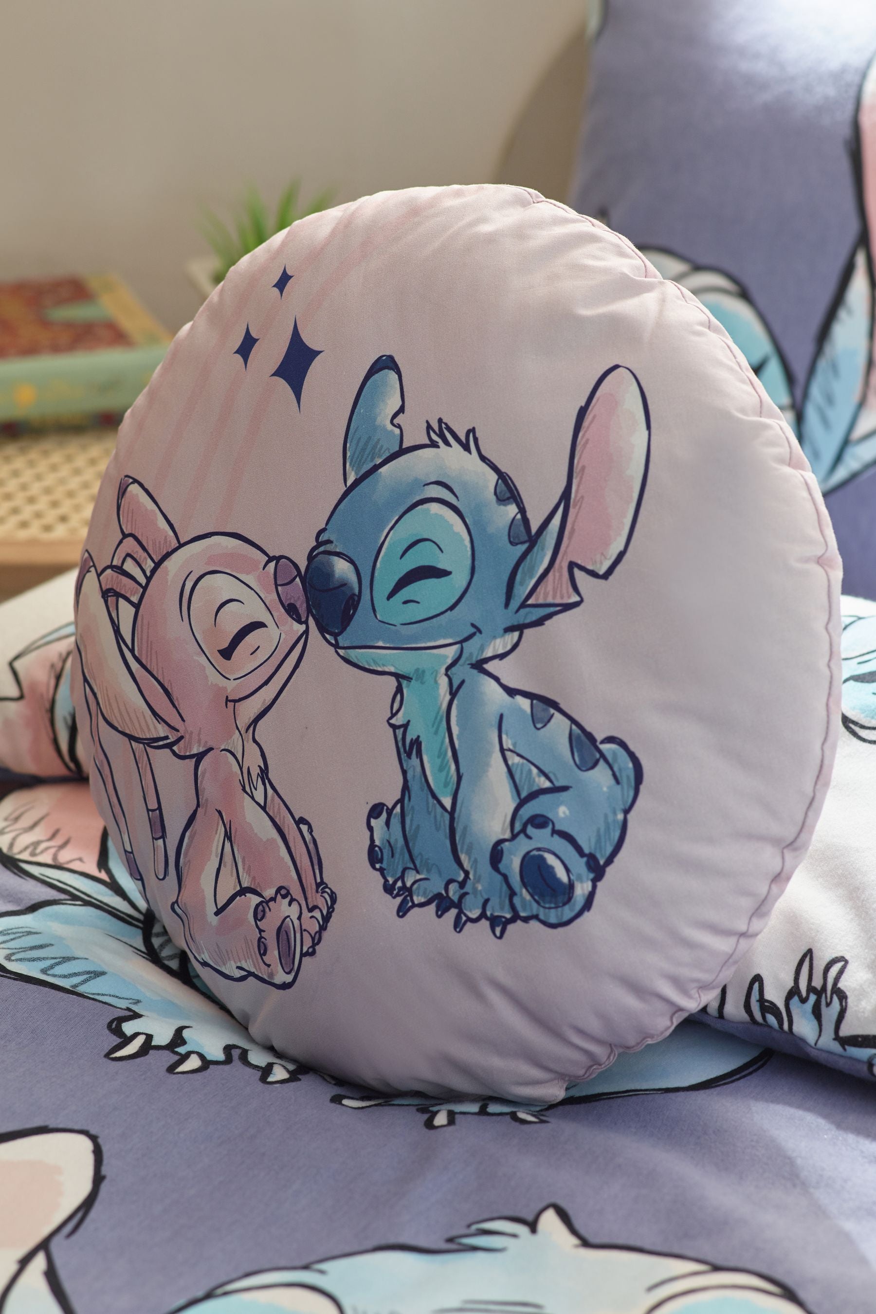 Pink Disney Lilo & Stitch Cushion