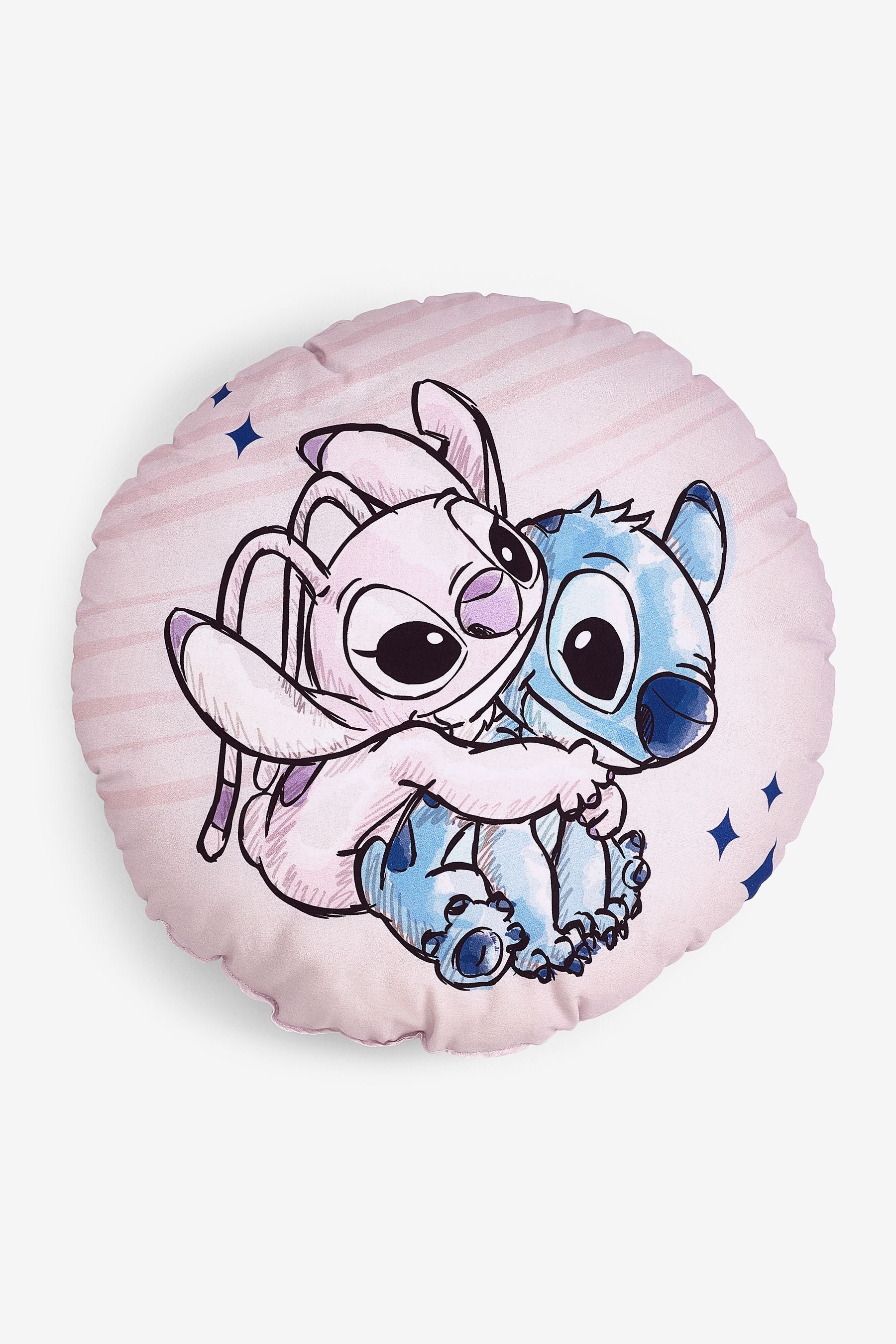 Pink Disney Lilo & Stitch 100% Cotton Cushion