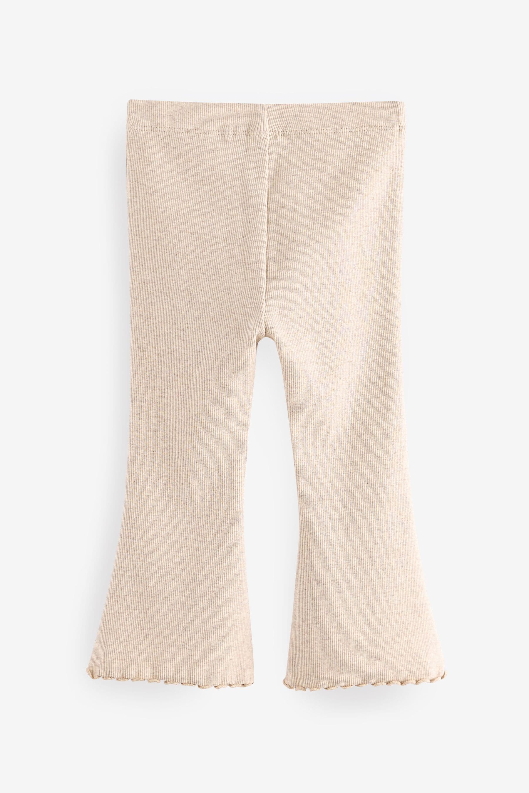 Oatmeal Cream Rib Flare Leggings (3mths-7yrs)