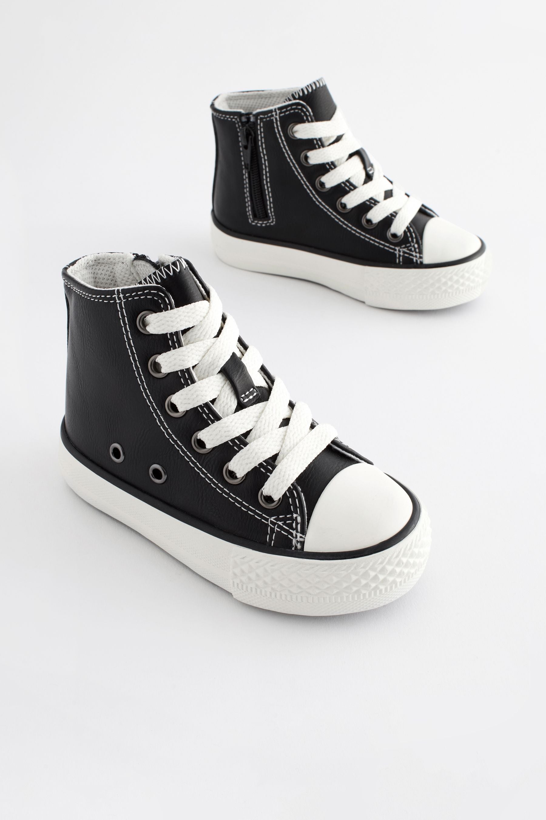 Black Standard Fit (F) Chunky High Top Trainers