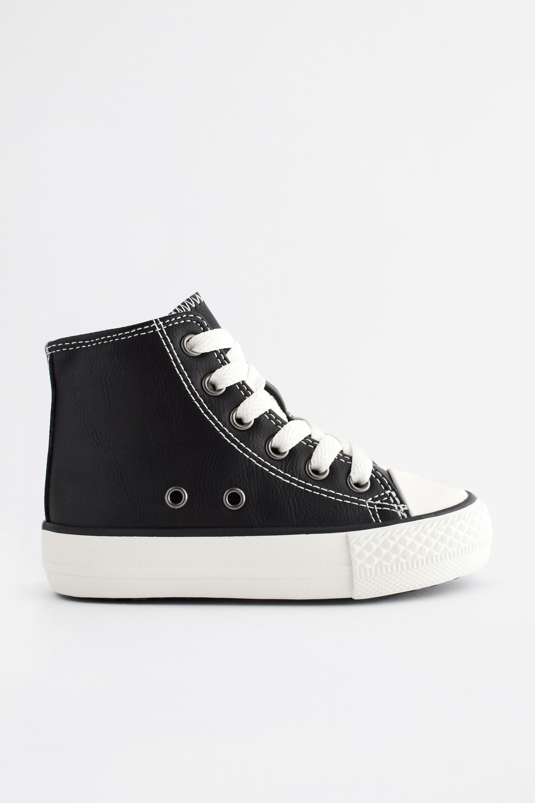 Black Standard Fit (F) Chunky High Top Trainers