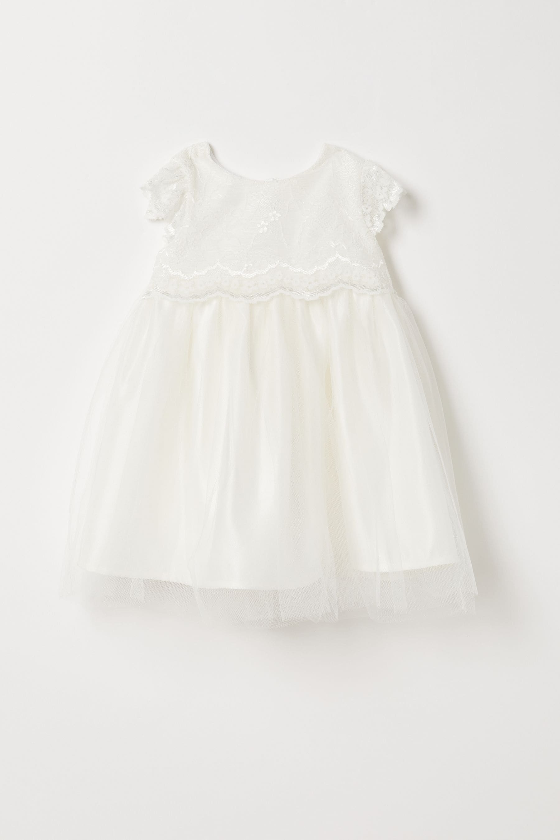 Ivory Lace Baby Flower Girl Dress