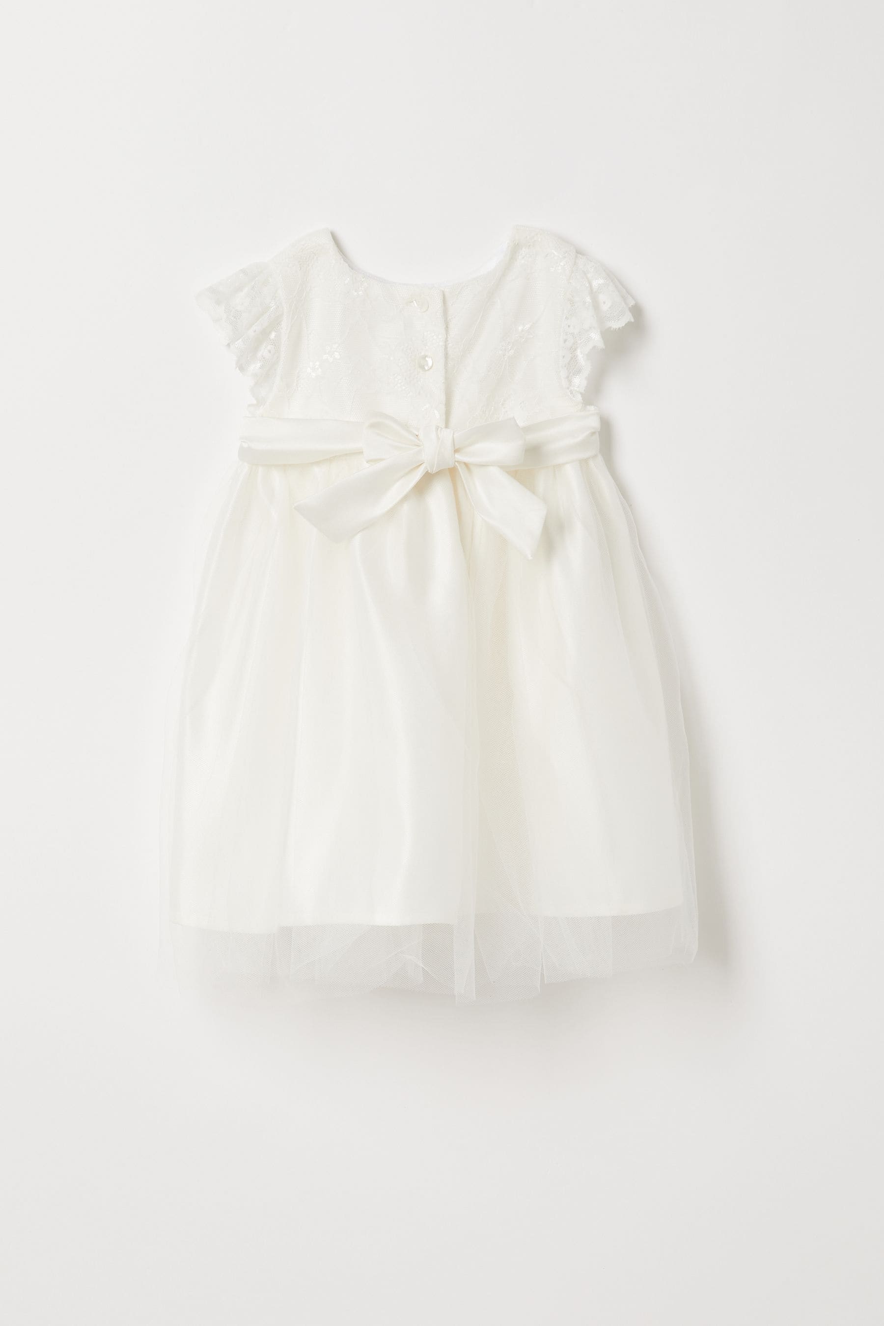 Ivory Lace Baby Flower Girl Dress