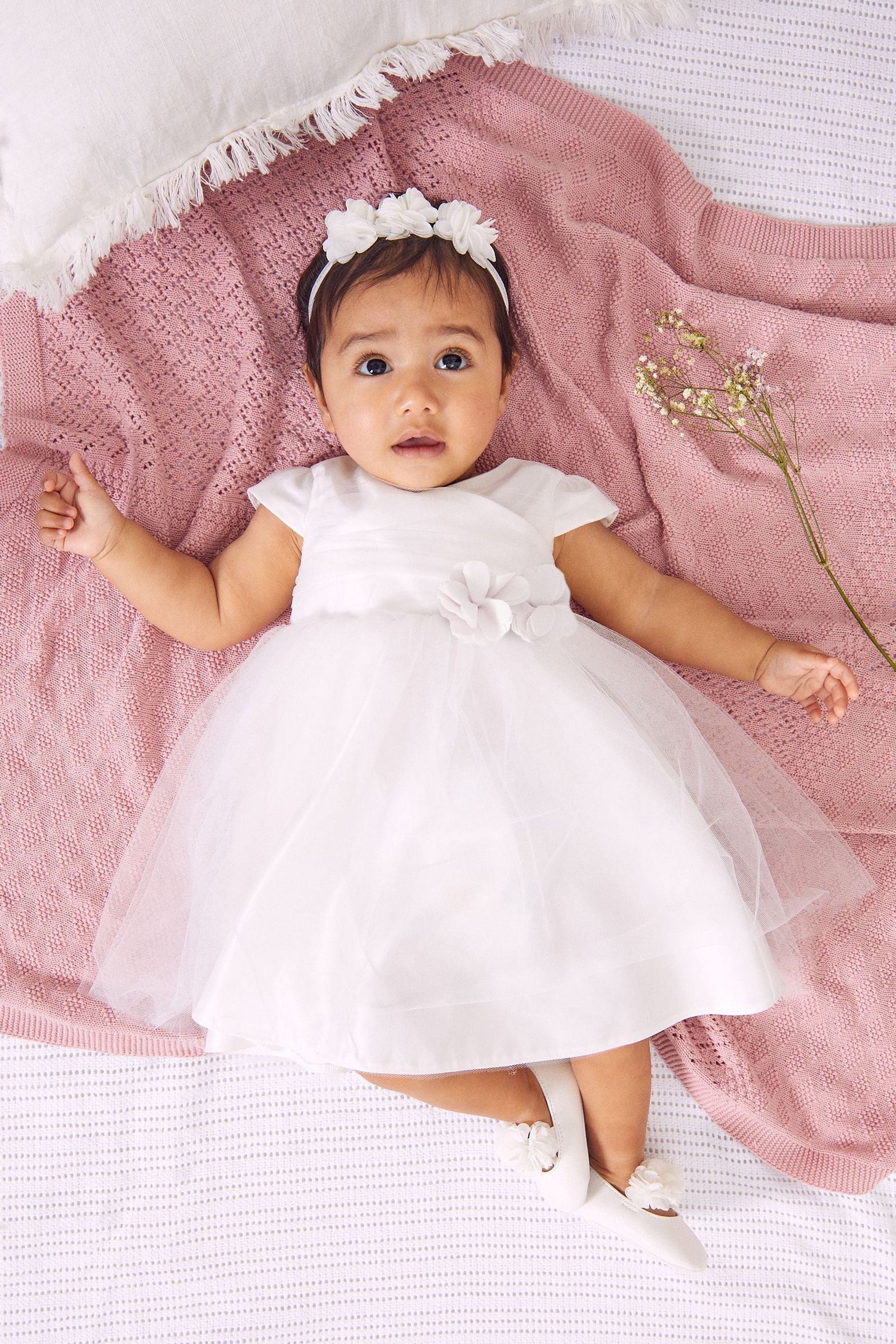 Ivory Baby Tulle Occasion Dress