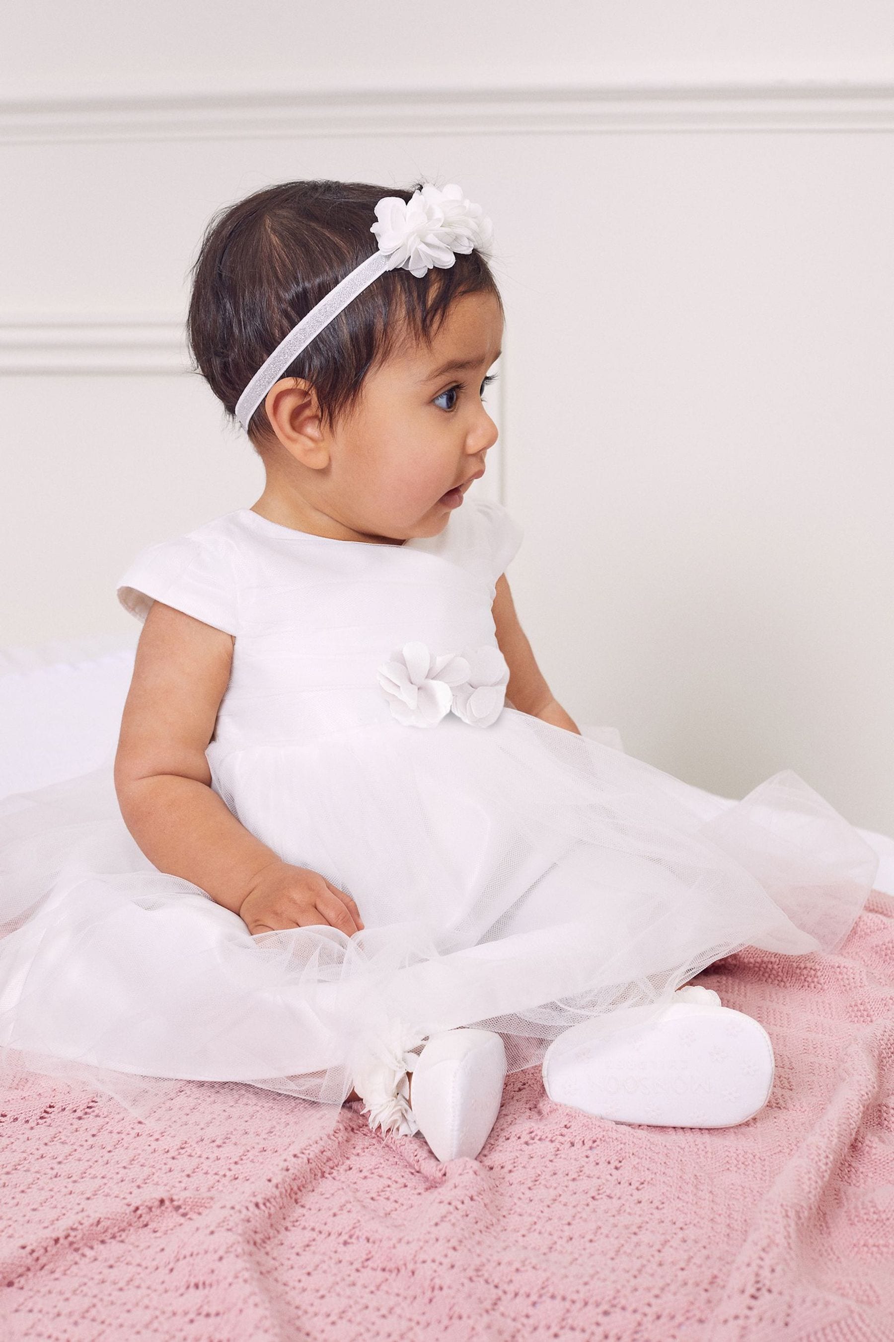 Ivory Baby Tulle Occasion Dress