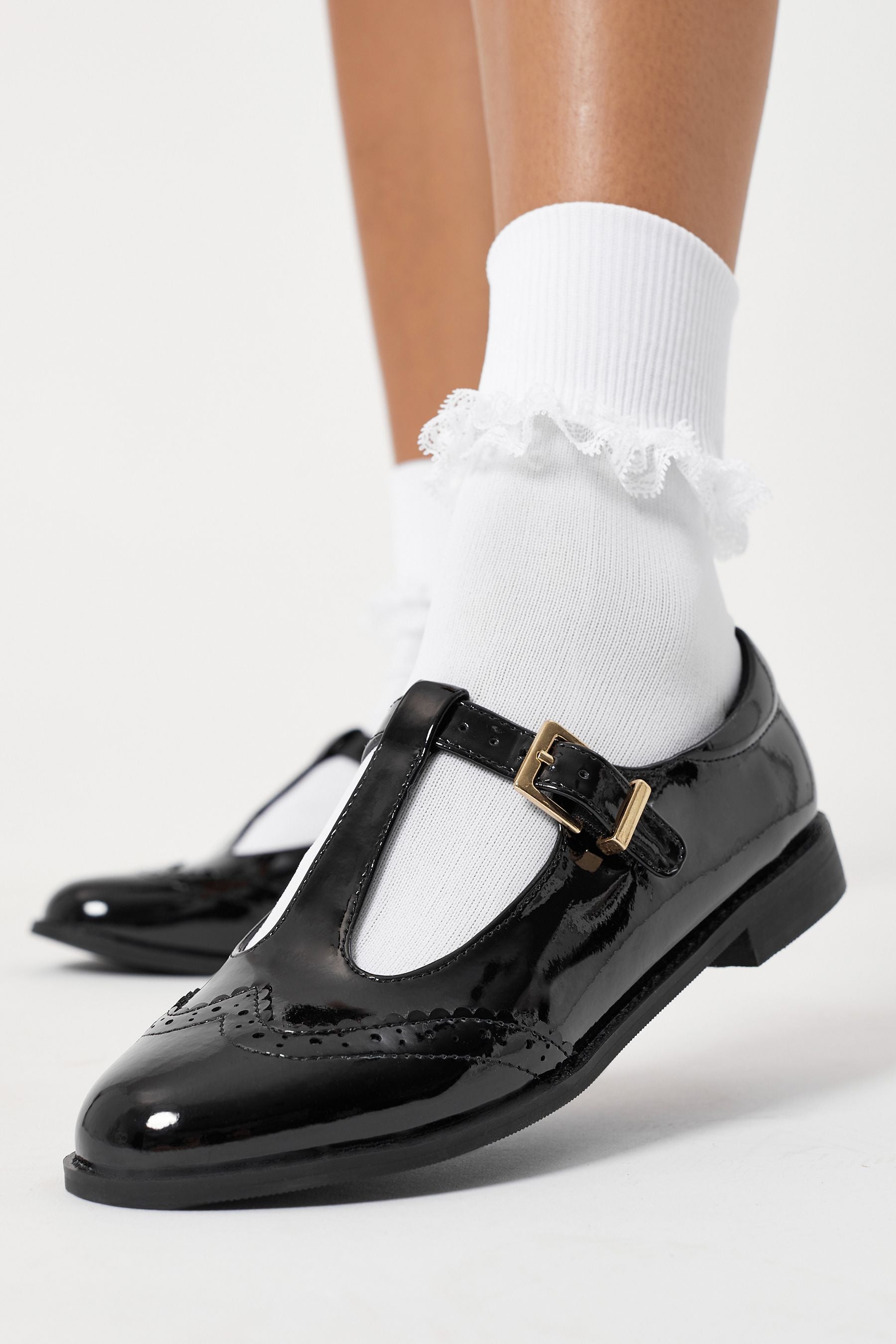 Black Chunky Mary Jane Dolly School Shoe