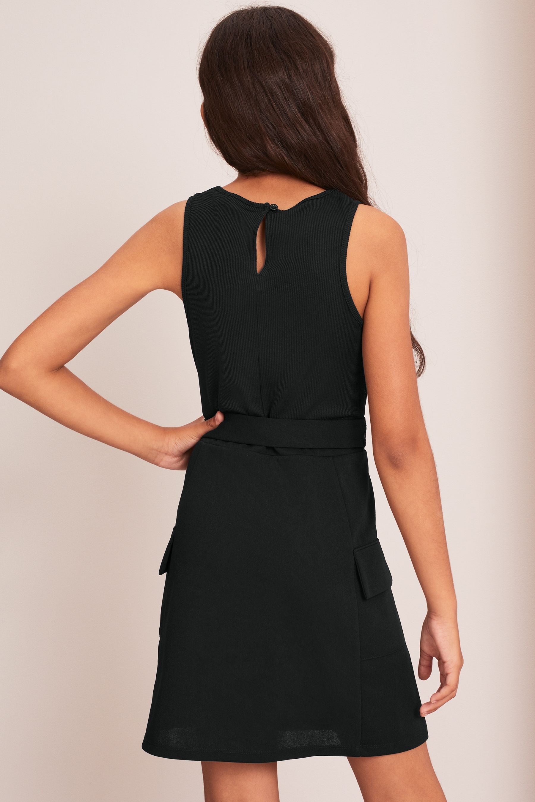 Black Cargo 2 in1 Dress