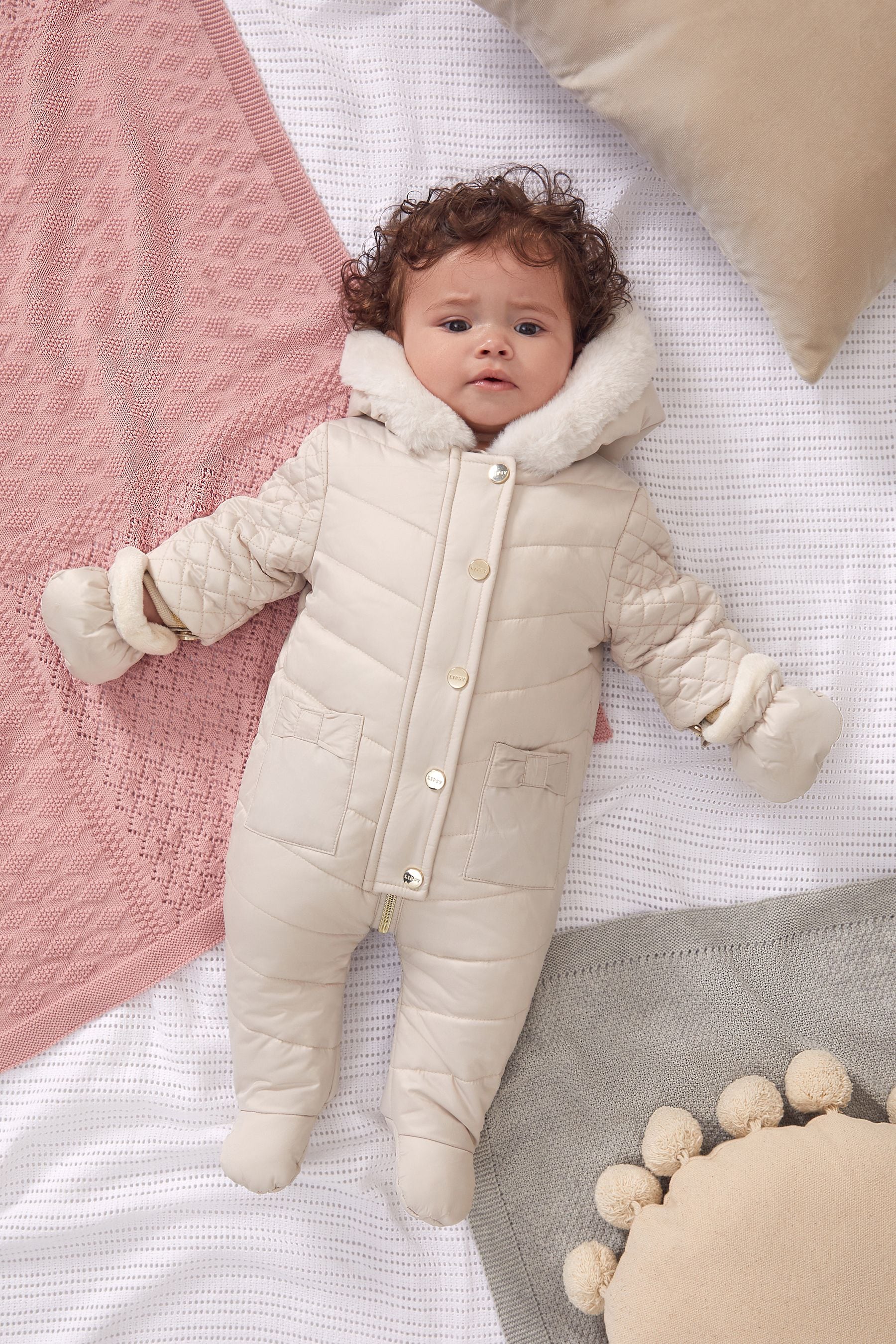 Cream Baby Snowsuit