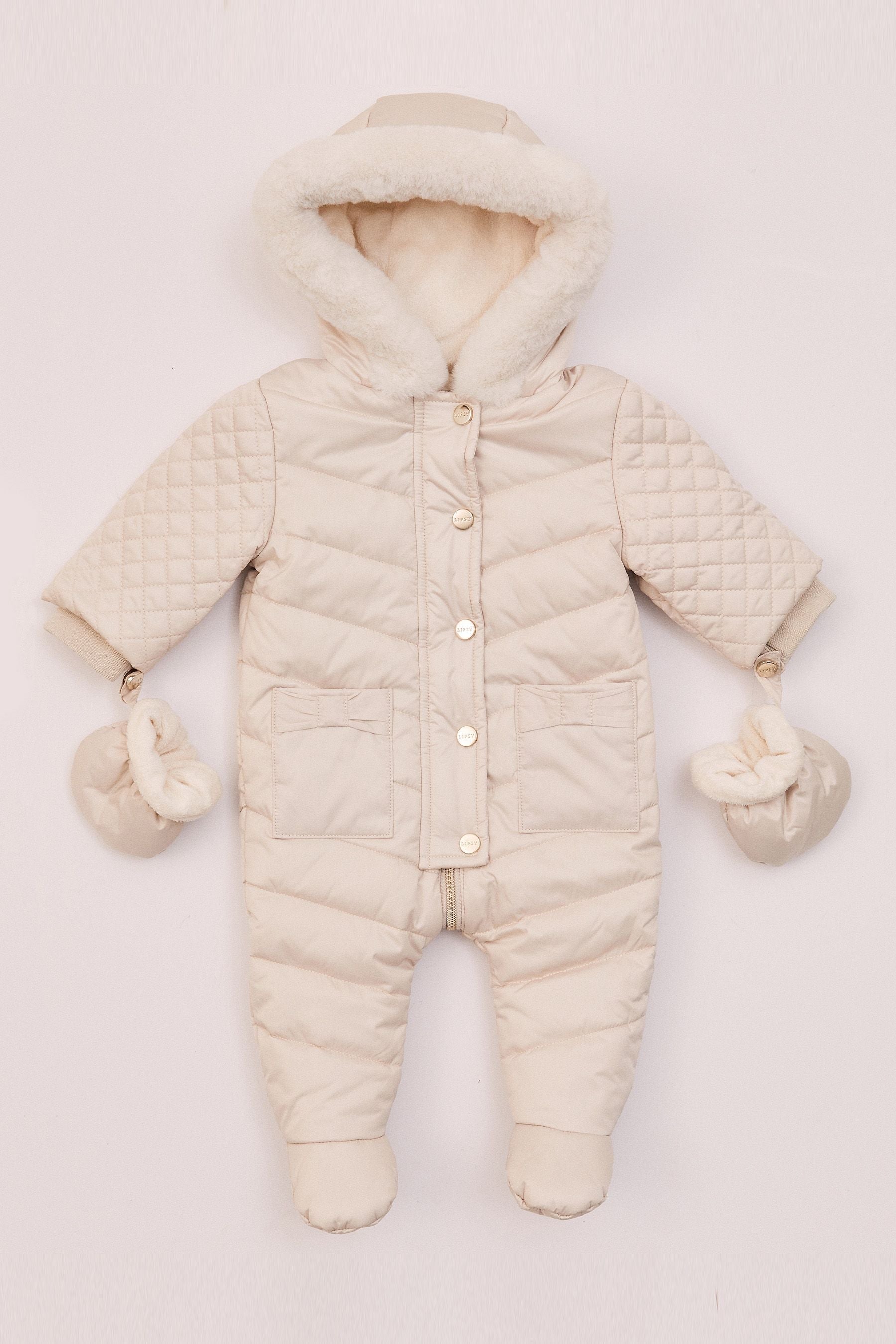 Cream Baby Snowsuit