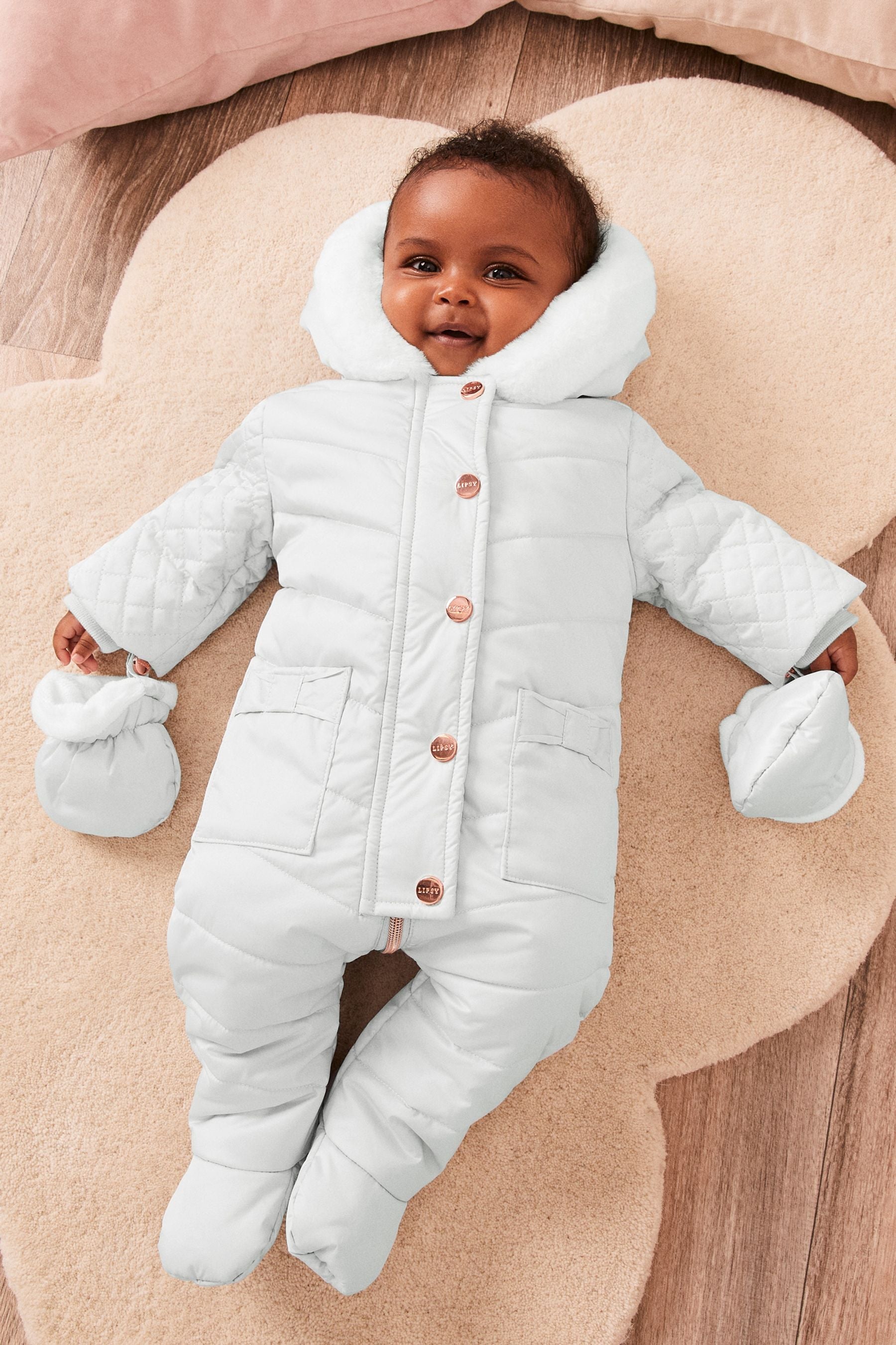 Grey Baby Snowsuit