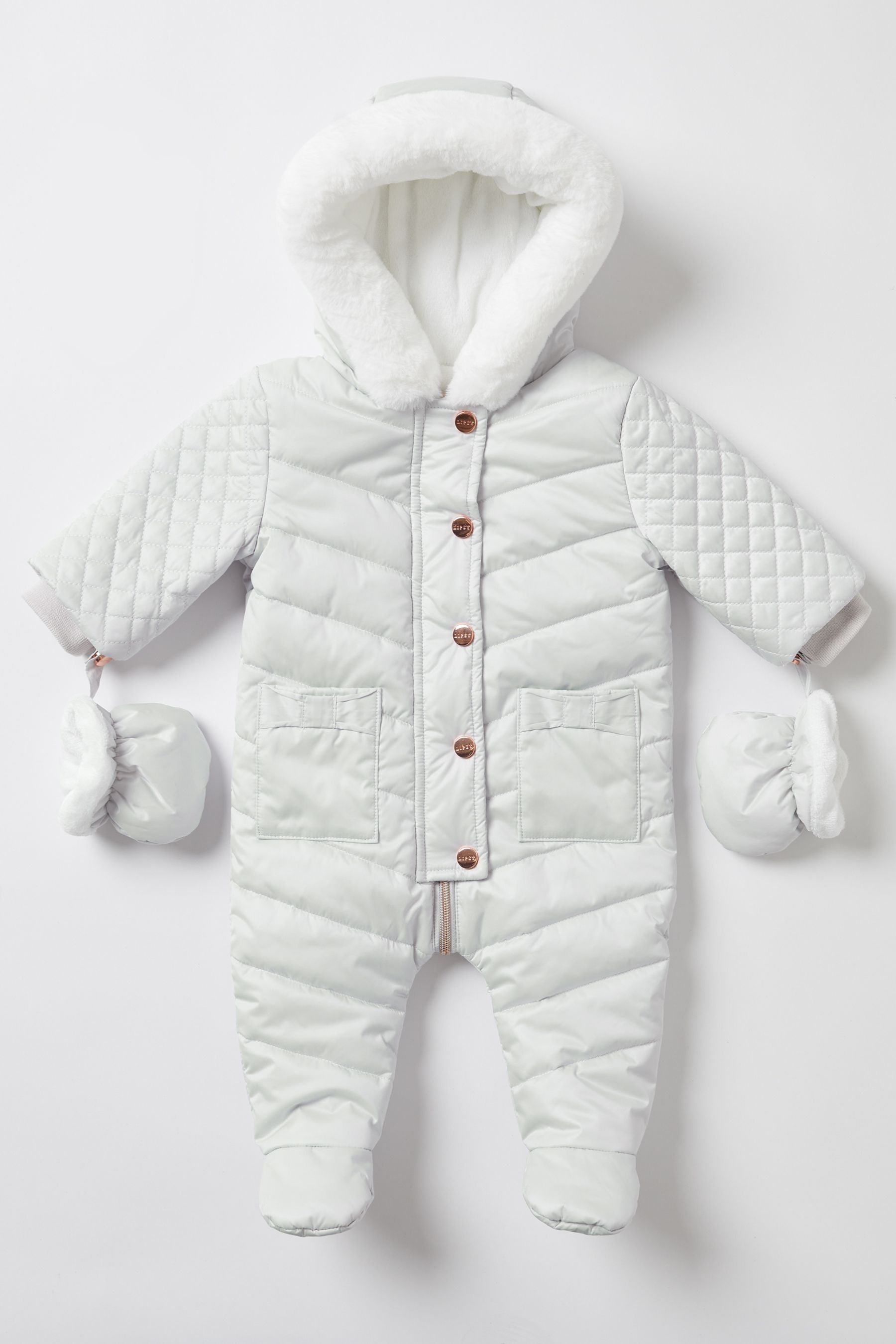 Grey Baby Snowsuit