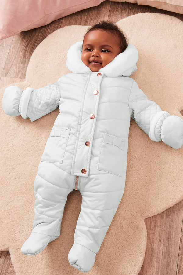 Grey Baby Snowsuit