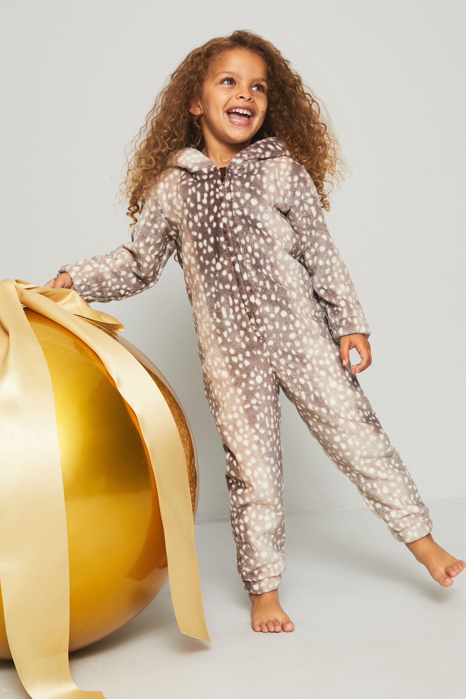 Brown Mini Reindeer Onesie