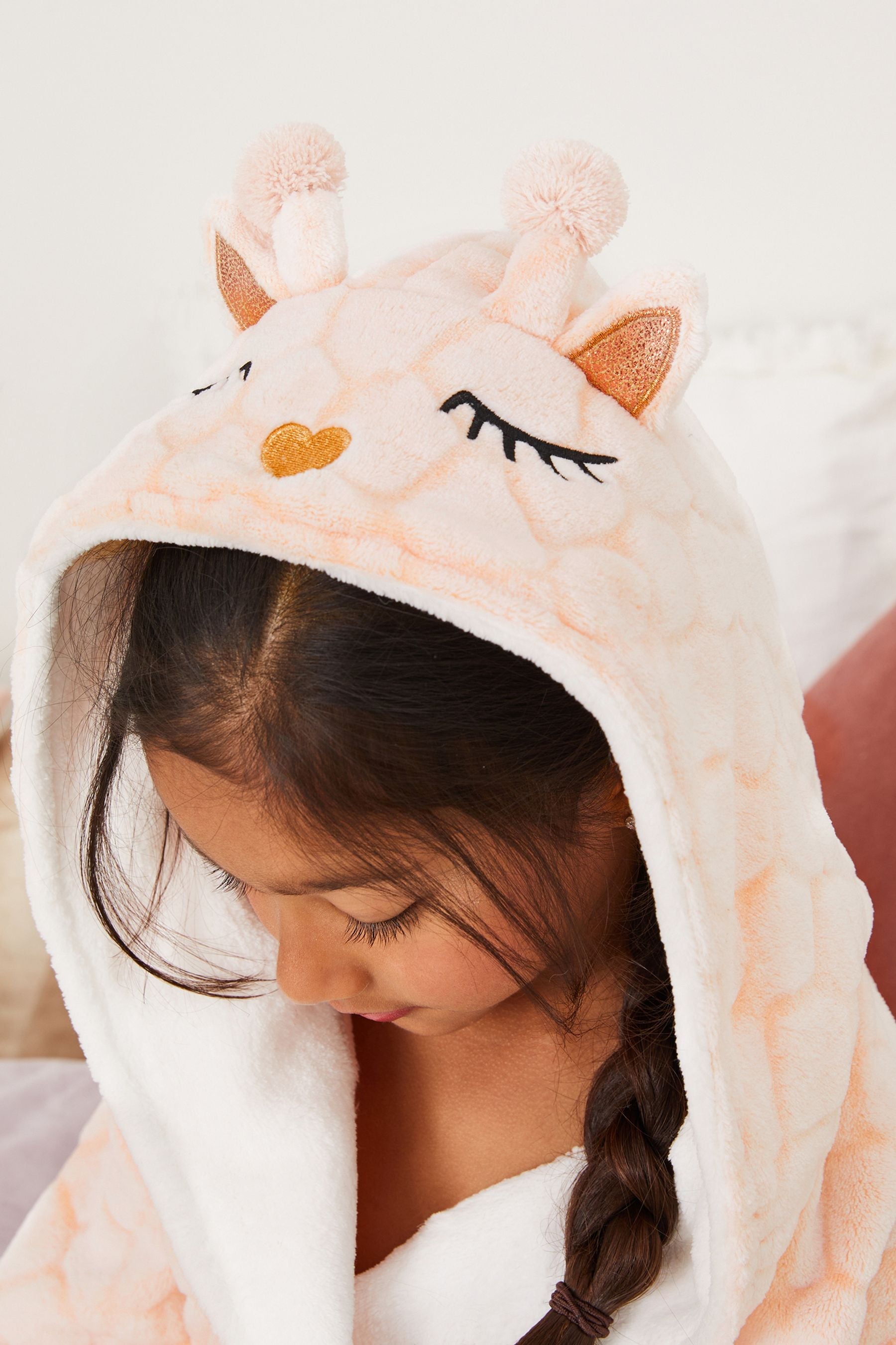 Pink Giraffe Mini Cosy Dressing Gown