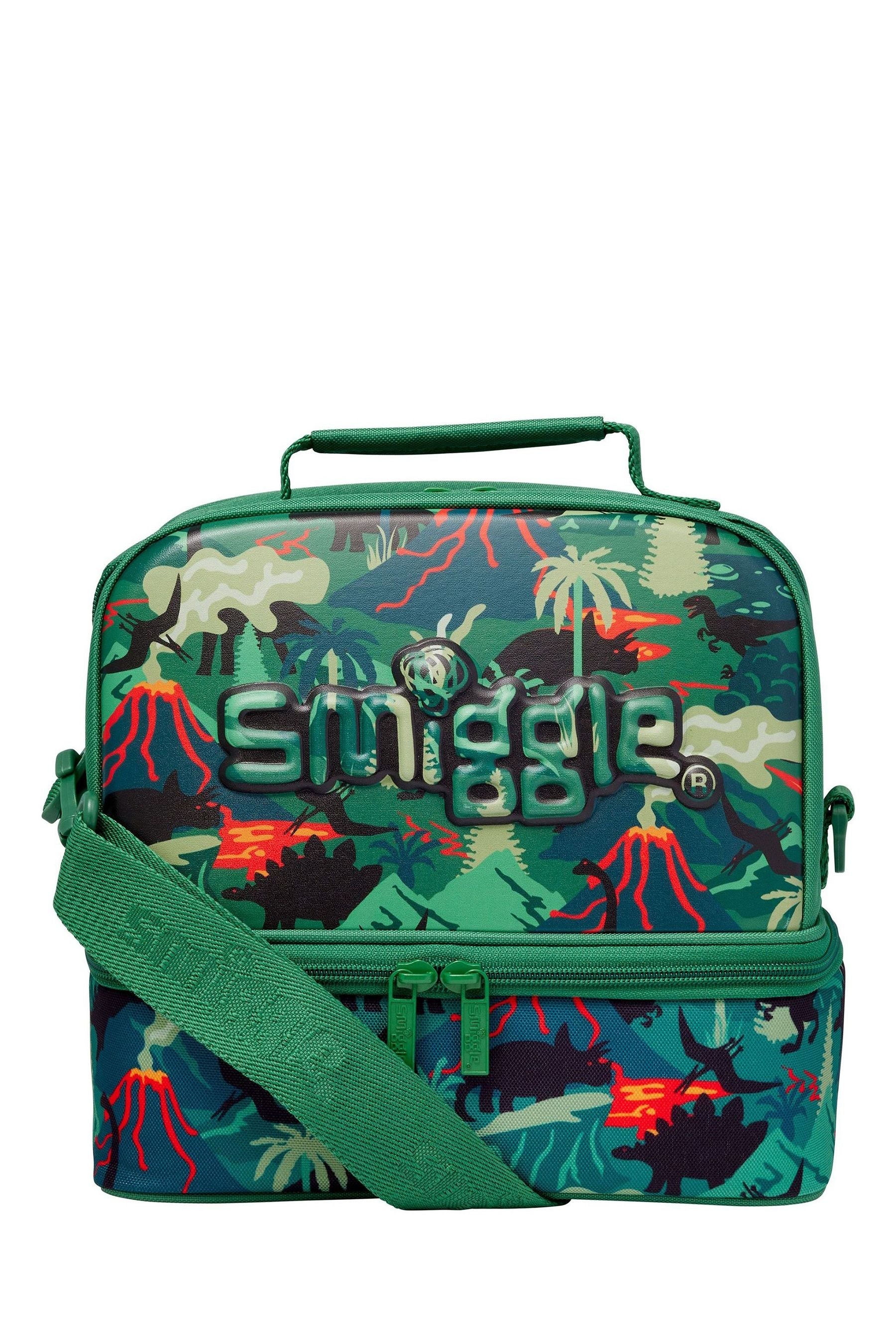 Smiggle Green Dinosaur Vivid Hardtop Lunchbox