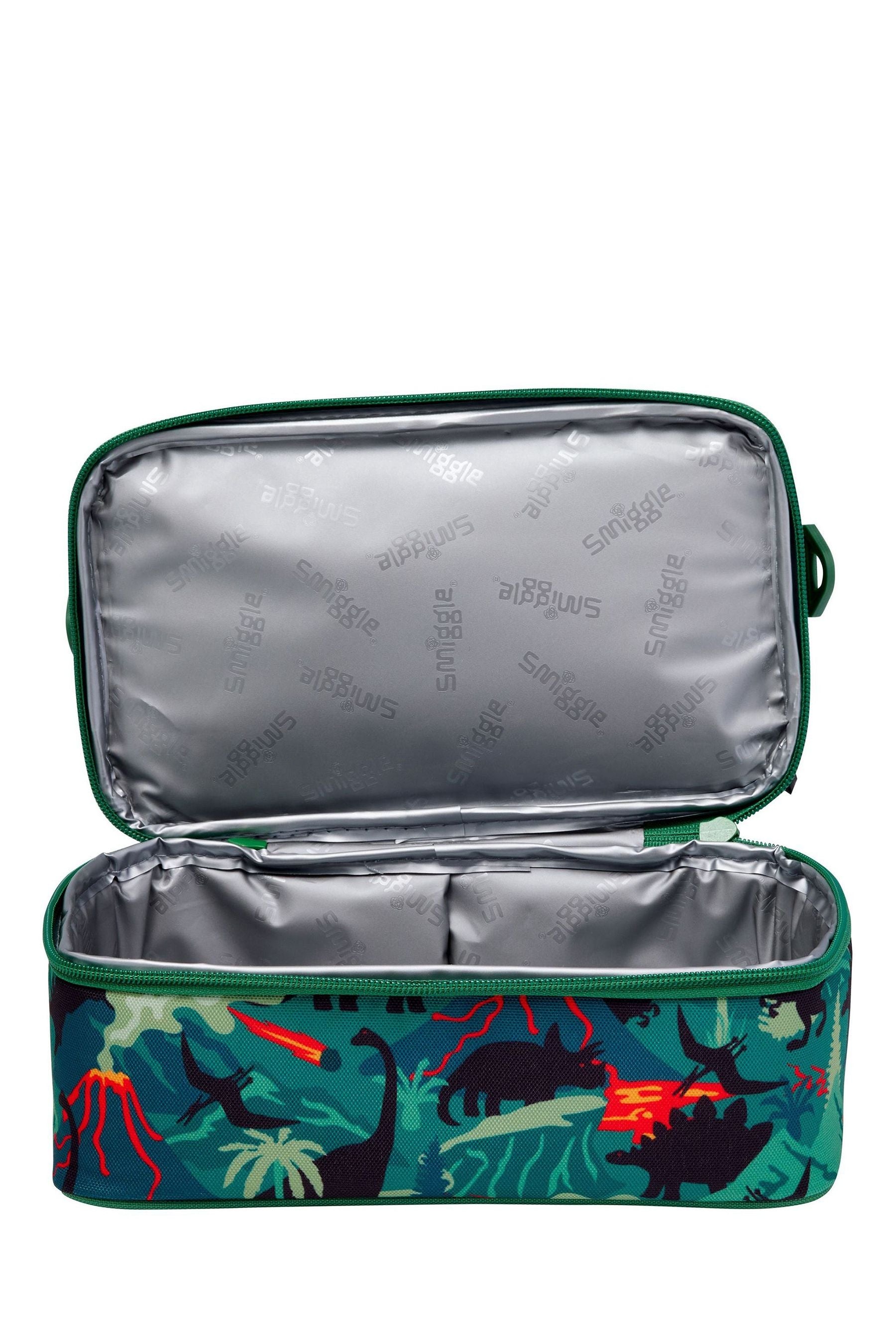 Smiggle Green Dinosaur Vivid Hardtop Lunchbox