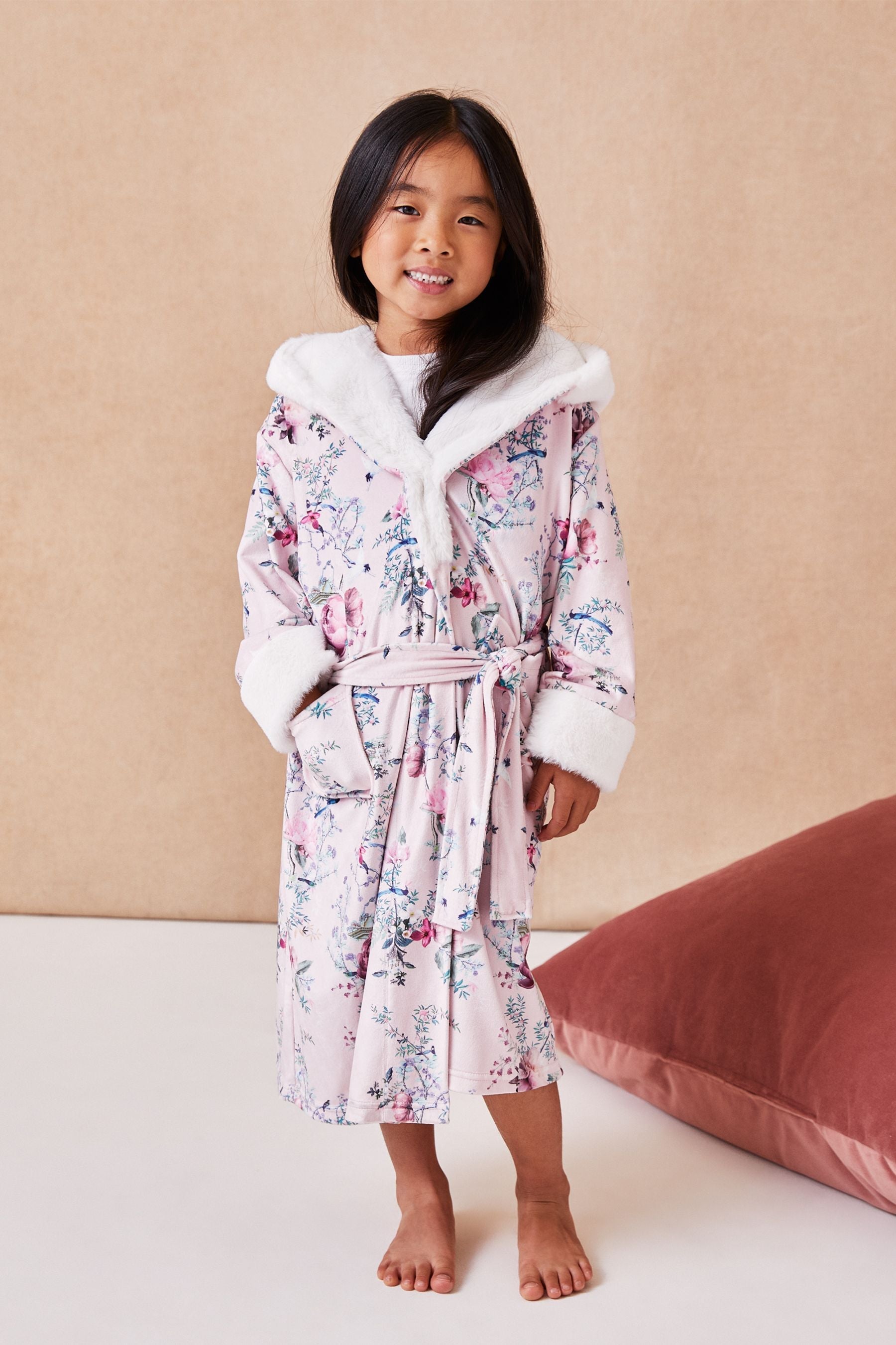 Pink Mini Cosy Dressing Gown