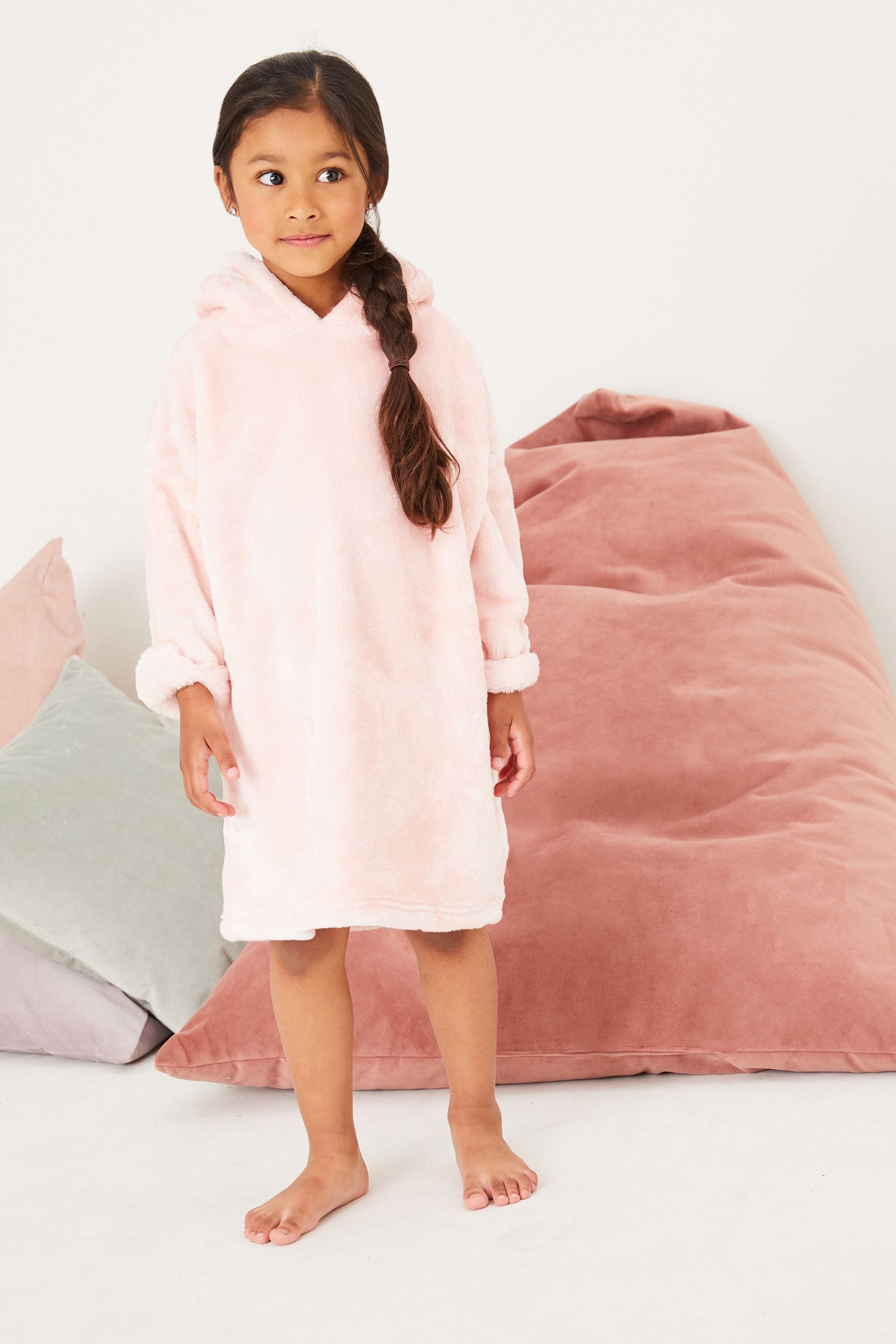 Pink Mini Snuggle Hoodie Poncho